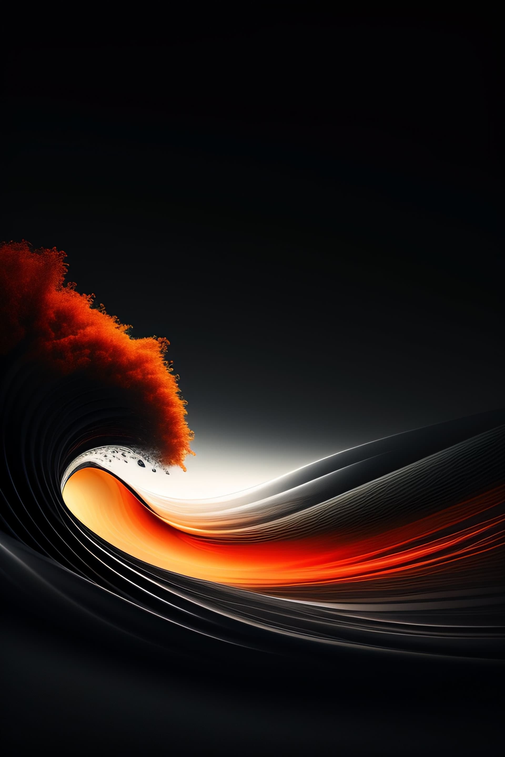 Fiery Wave - Pro phone wallpaper