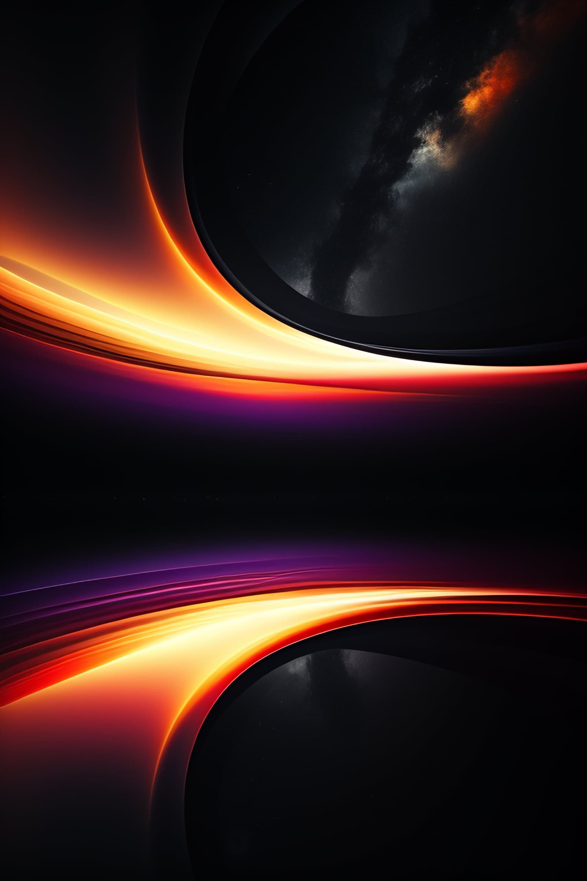 Fiery Dark Curves - Pro phone wallpaper