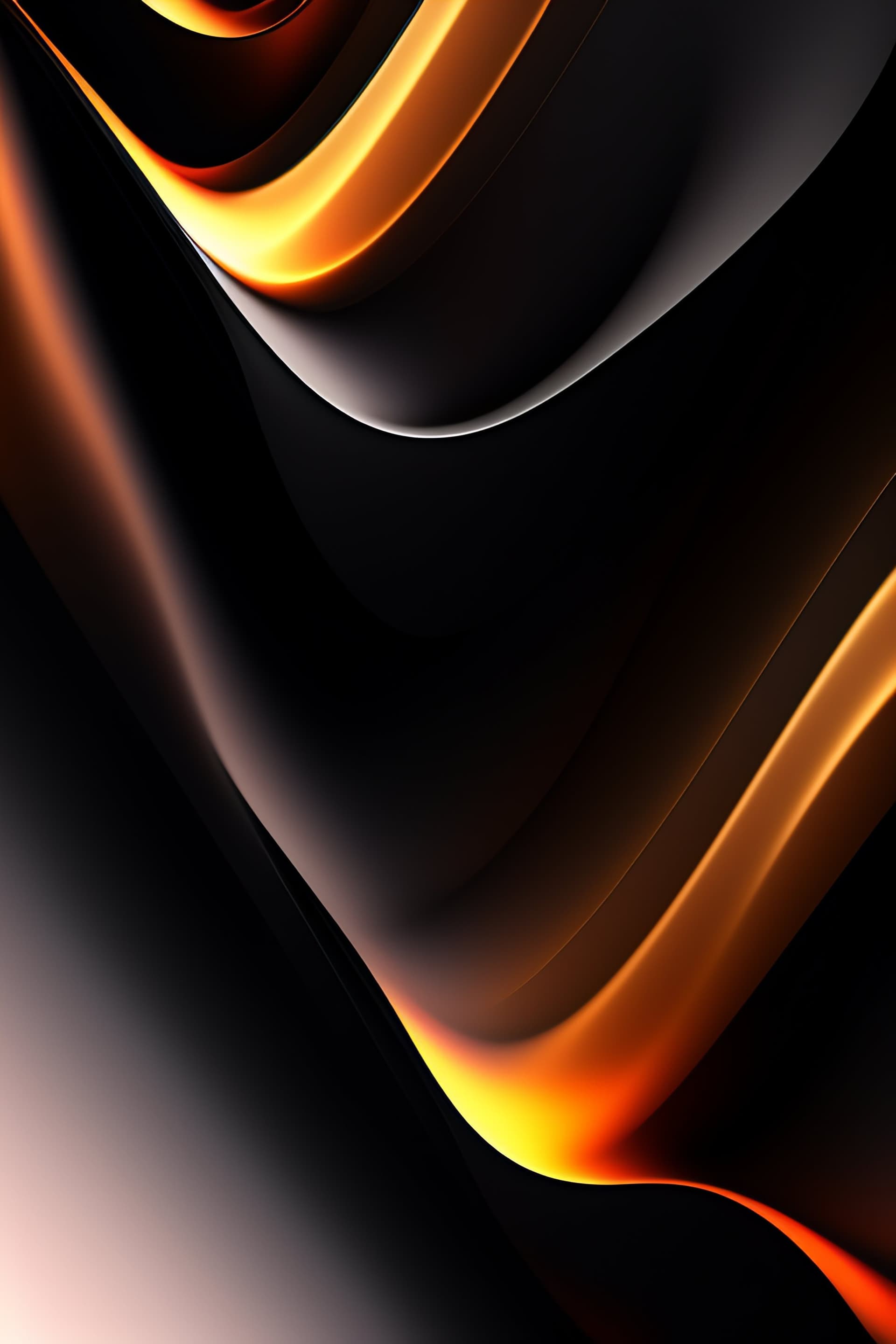 Golden Dark Waves - Pro phone wallpaper