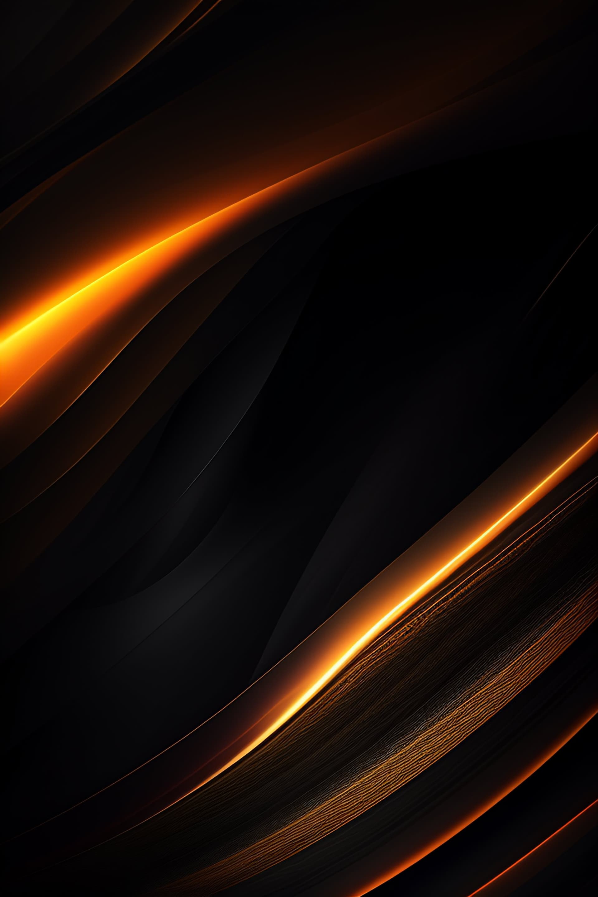 Golden Flowing Lines - Pro phone wallpaper