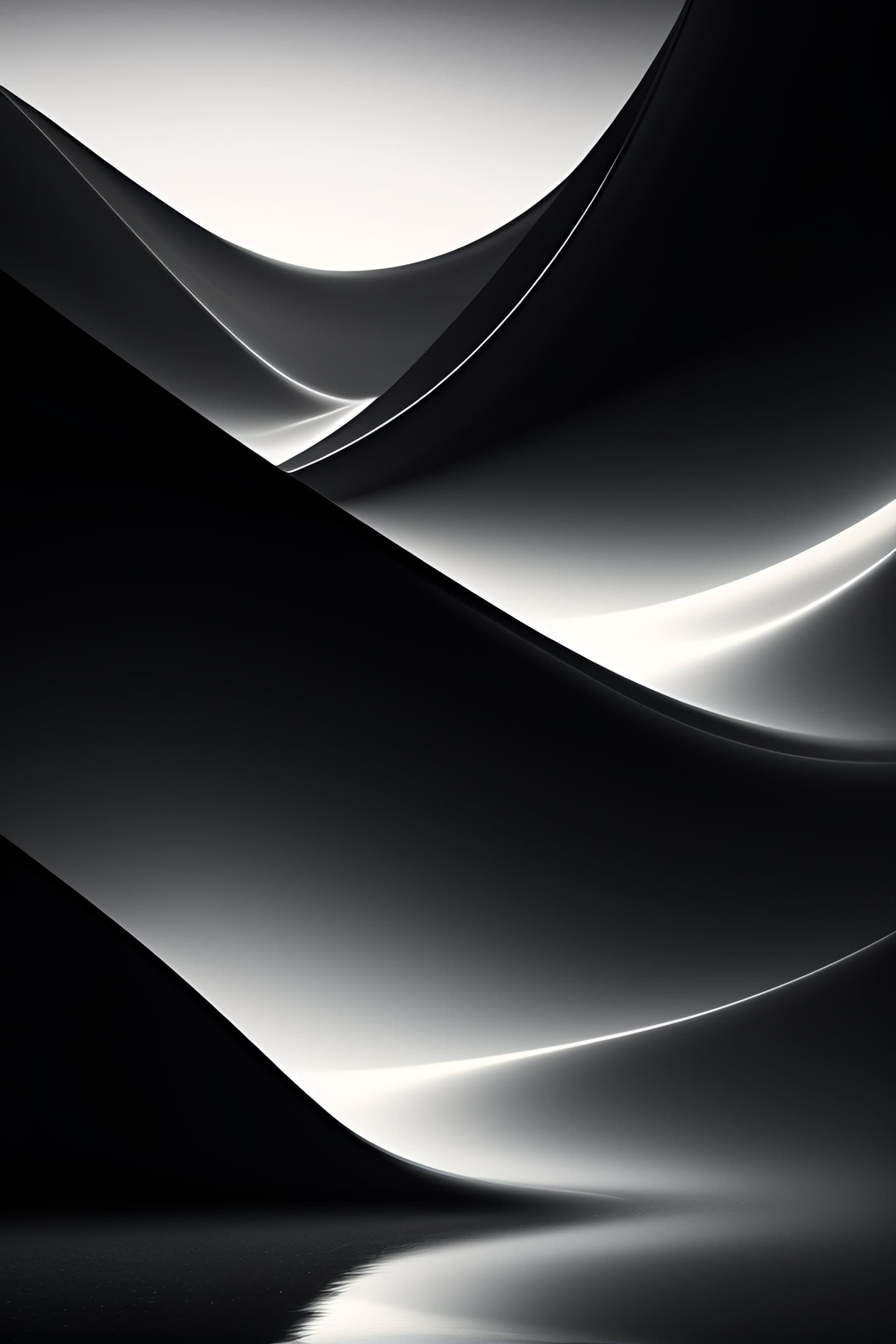 Monochrome Waves - Pro phone wallpaper