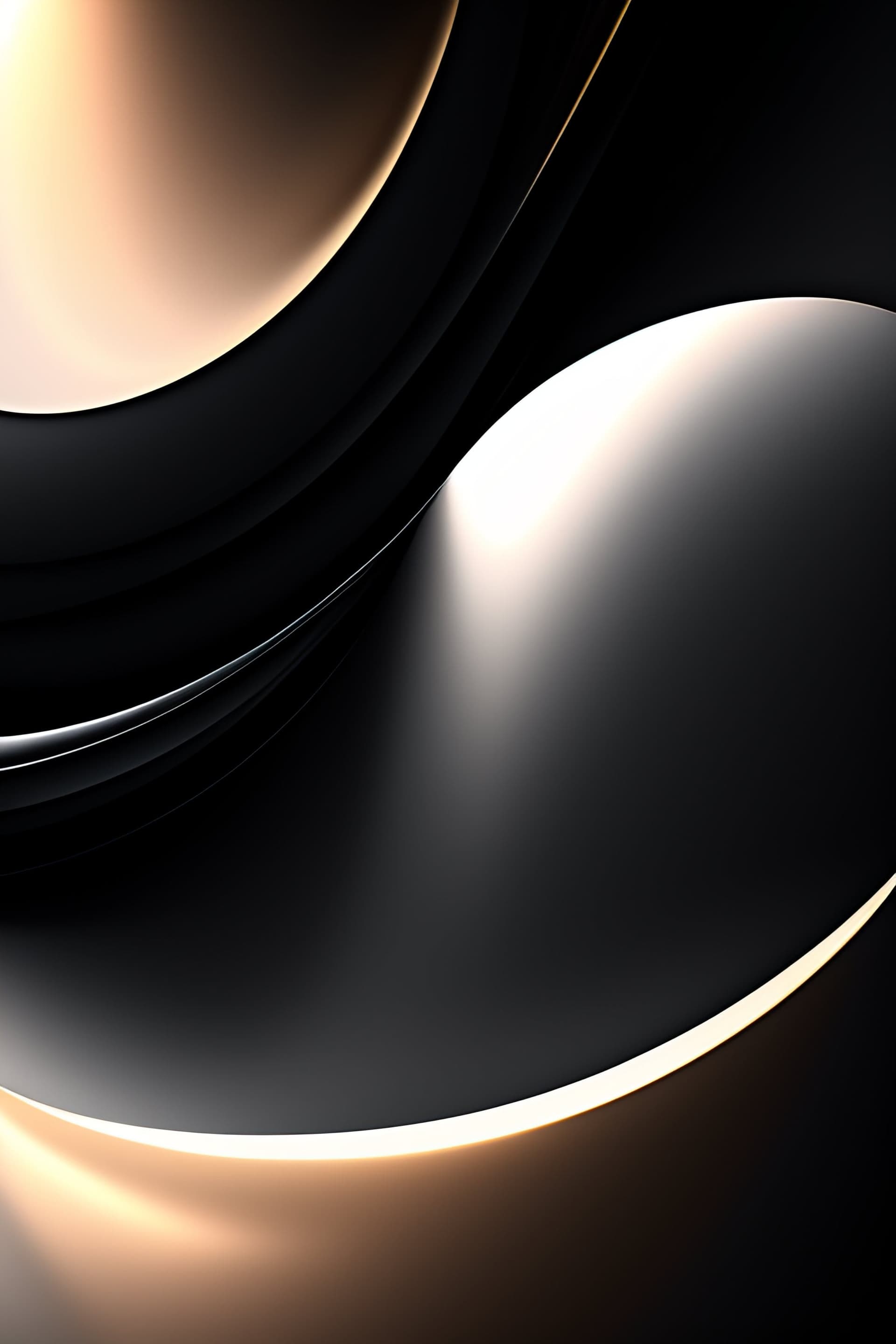 Golden Dark Swirls - Pro phone wallpaper