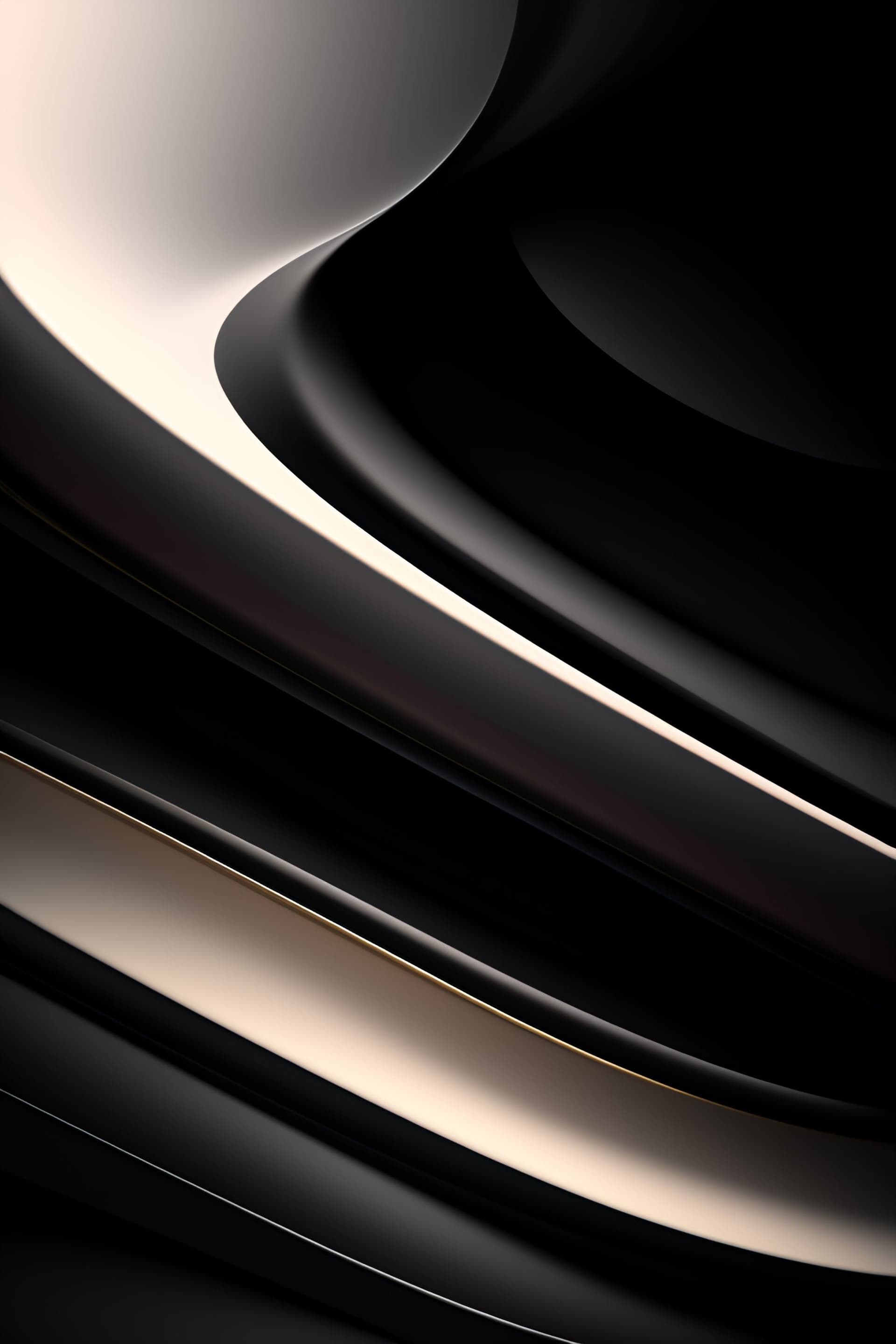 Monochrome Fluid Curves - Pro phone wallpaper