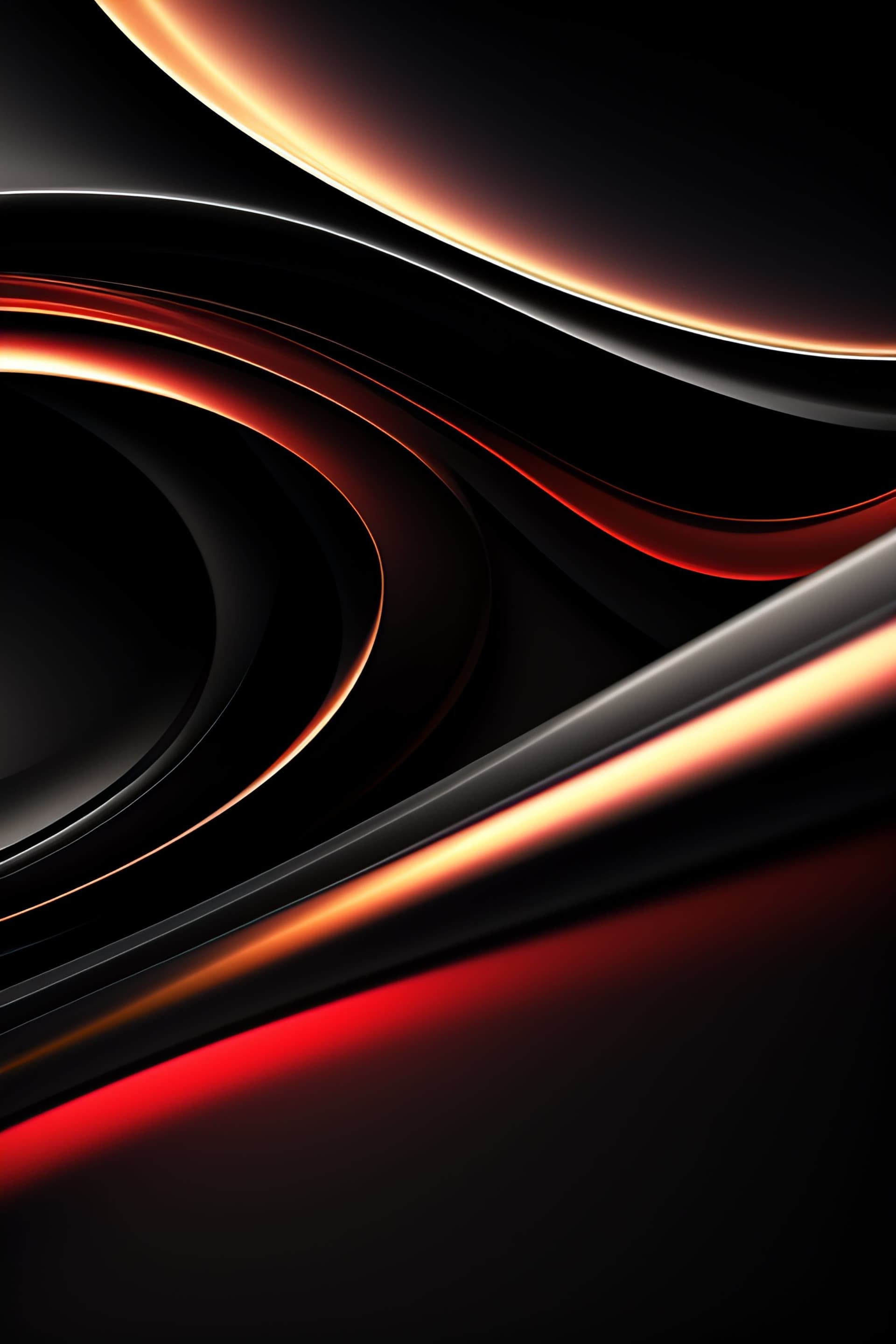 Fiery Dark Curves - Pro phone wallpaper