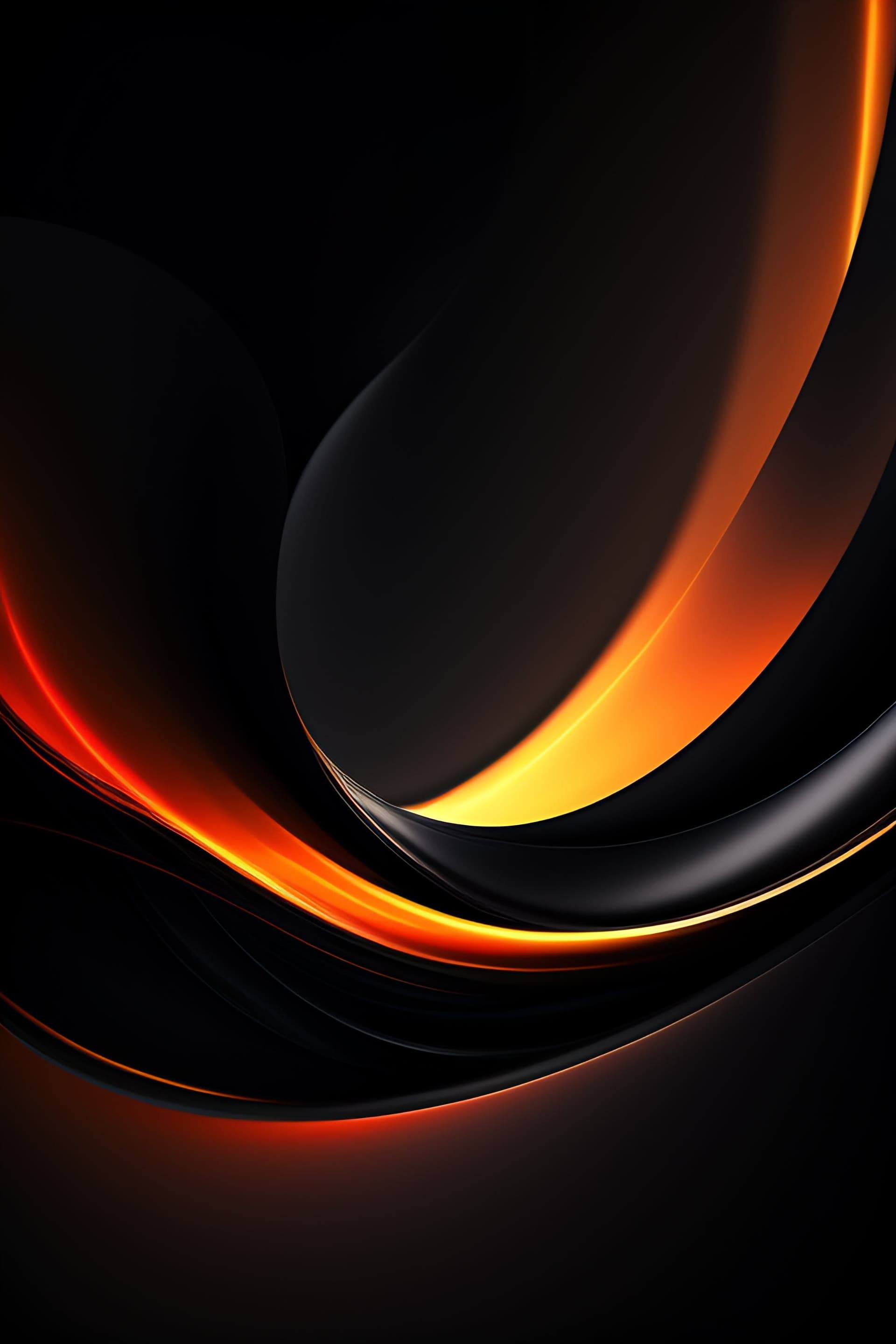 Fiery Dark Swirls - Pro phone wallpaper