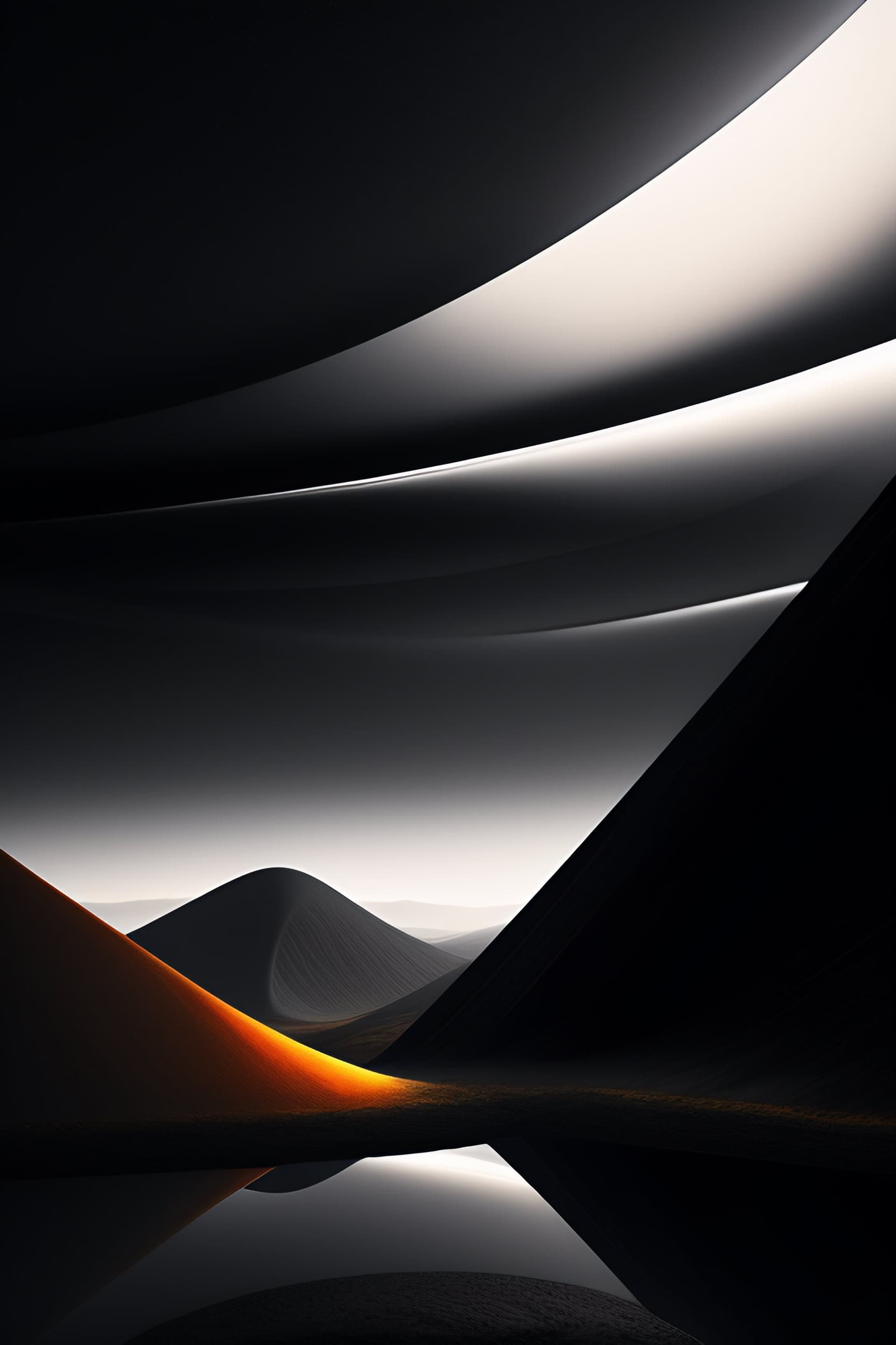 Monochrome Desert Mirage - Pro phone wallpaper