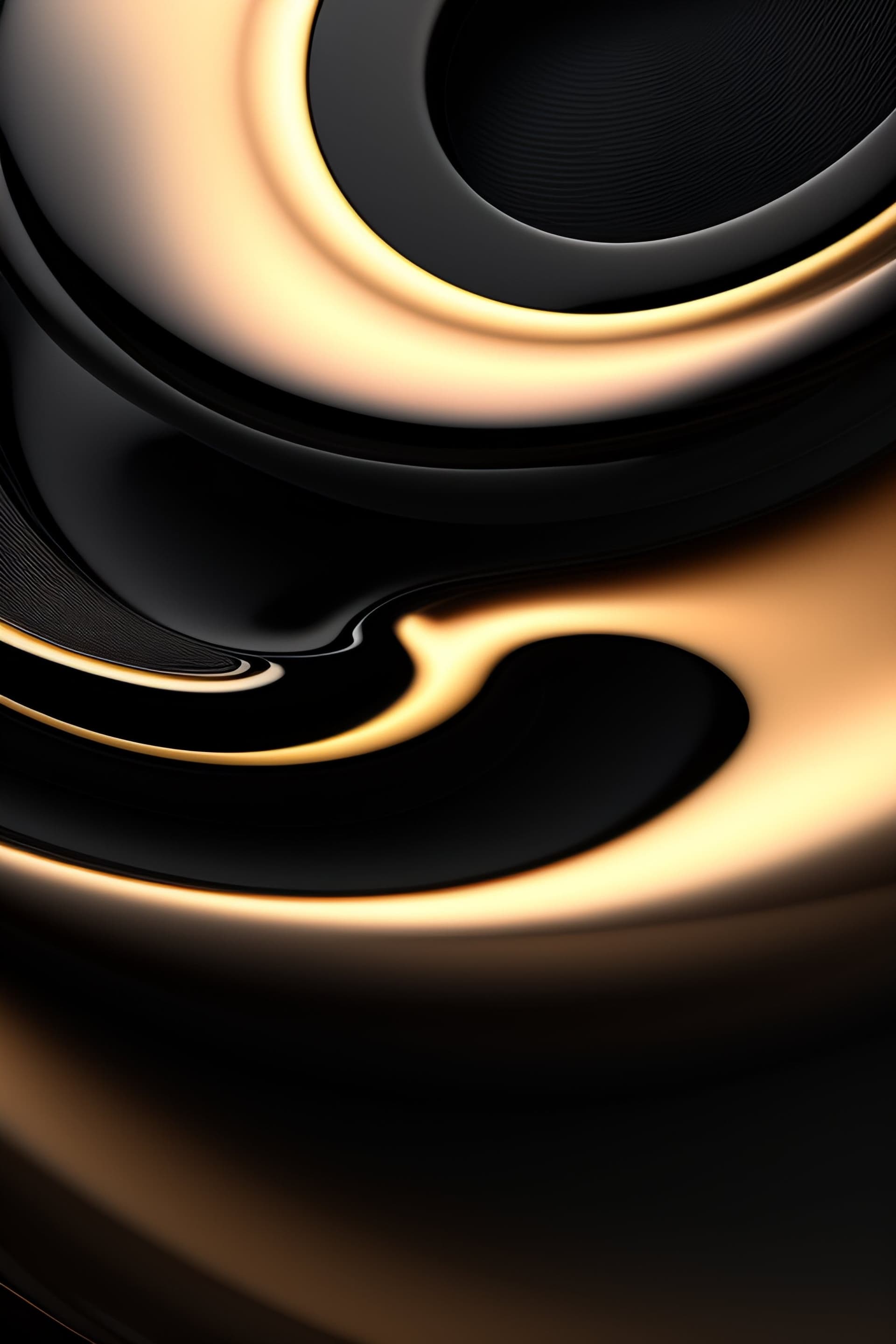 Golden Dark Flow - Pro phone wallpaper