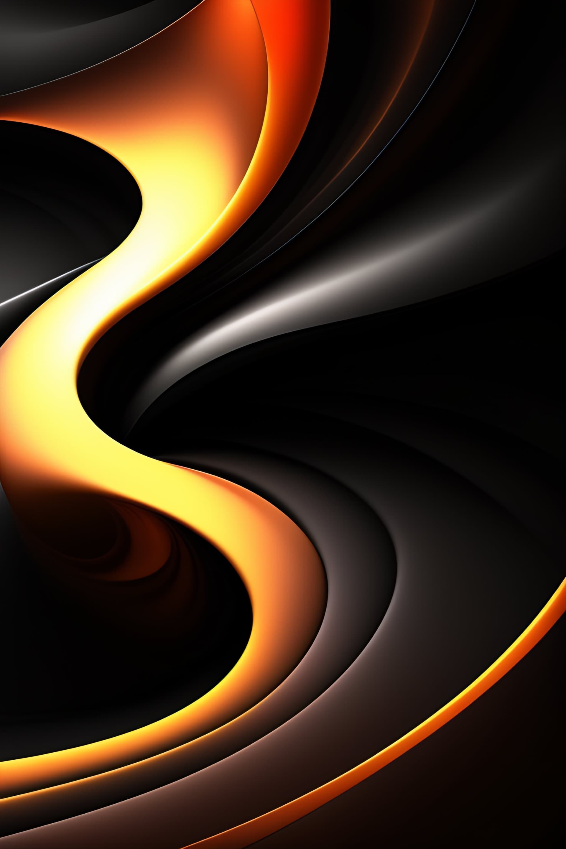 Molten Ribbon Flow - Pro phone wallpaper
