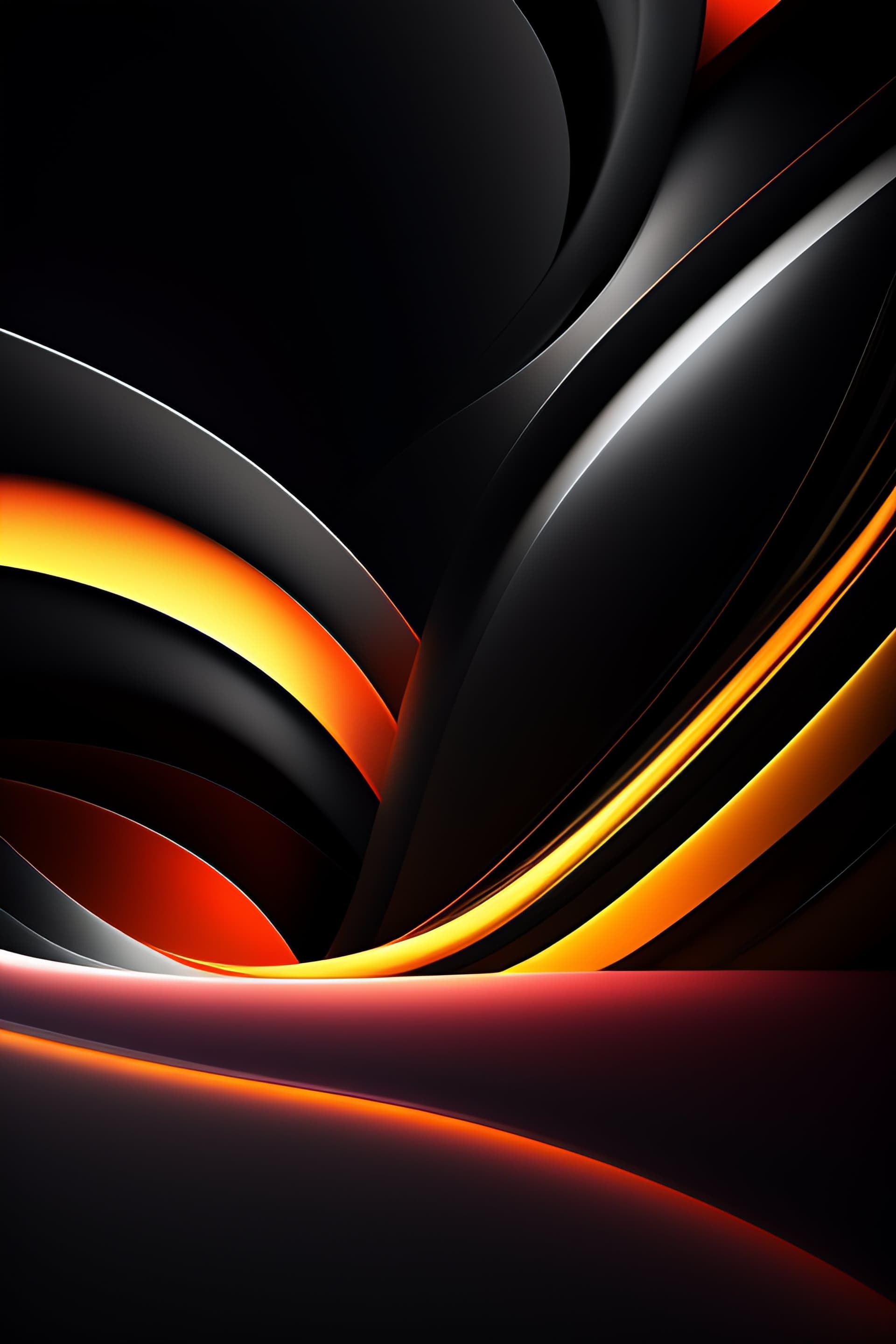 Fiery Abstract Flow - Pro phone wallpaper