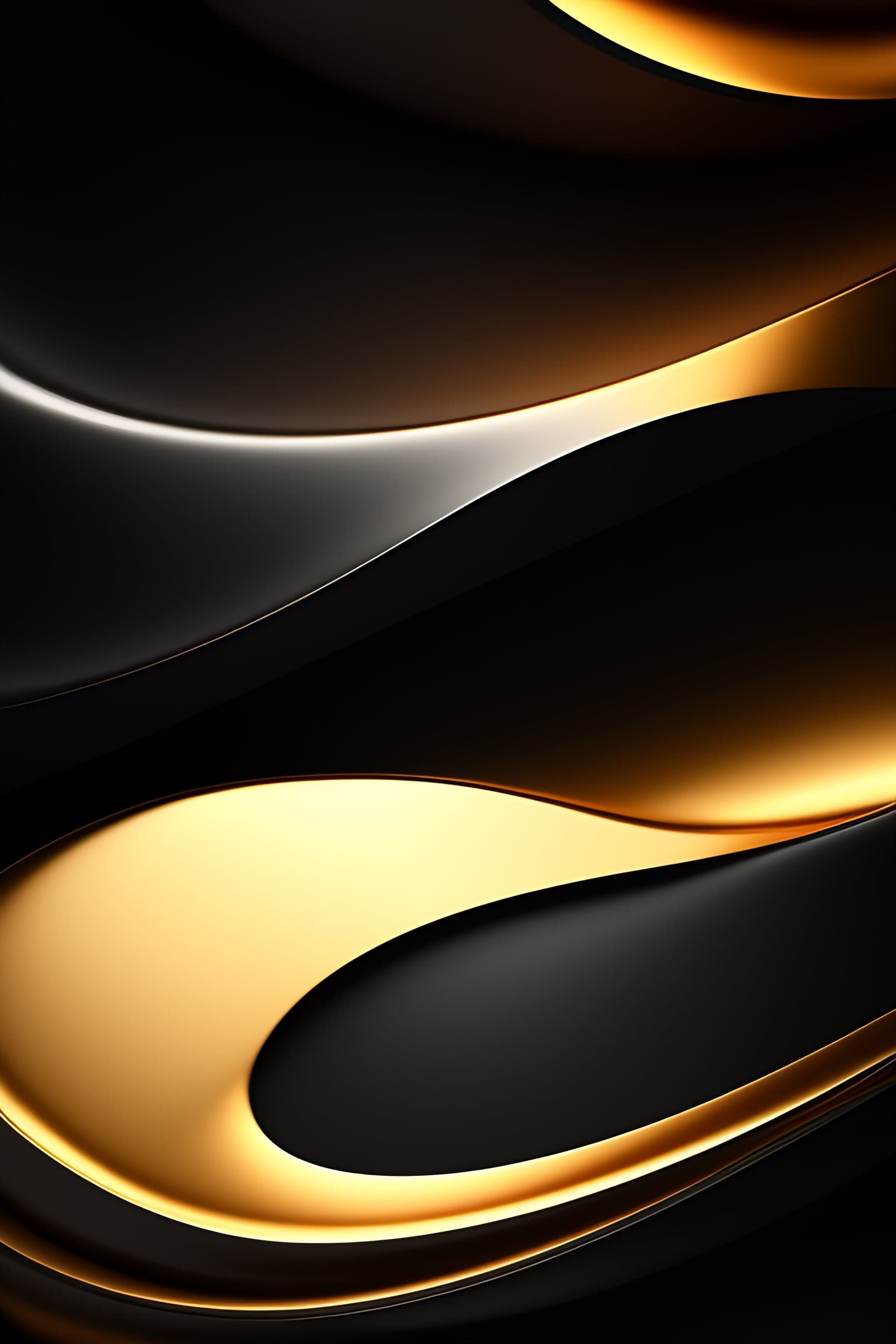 Golden Fluidity - Pro phone wallpaper