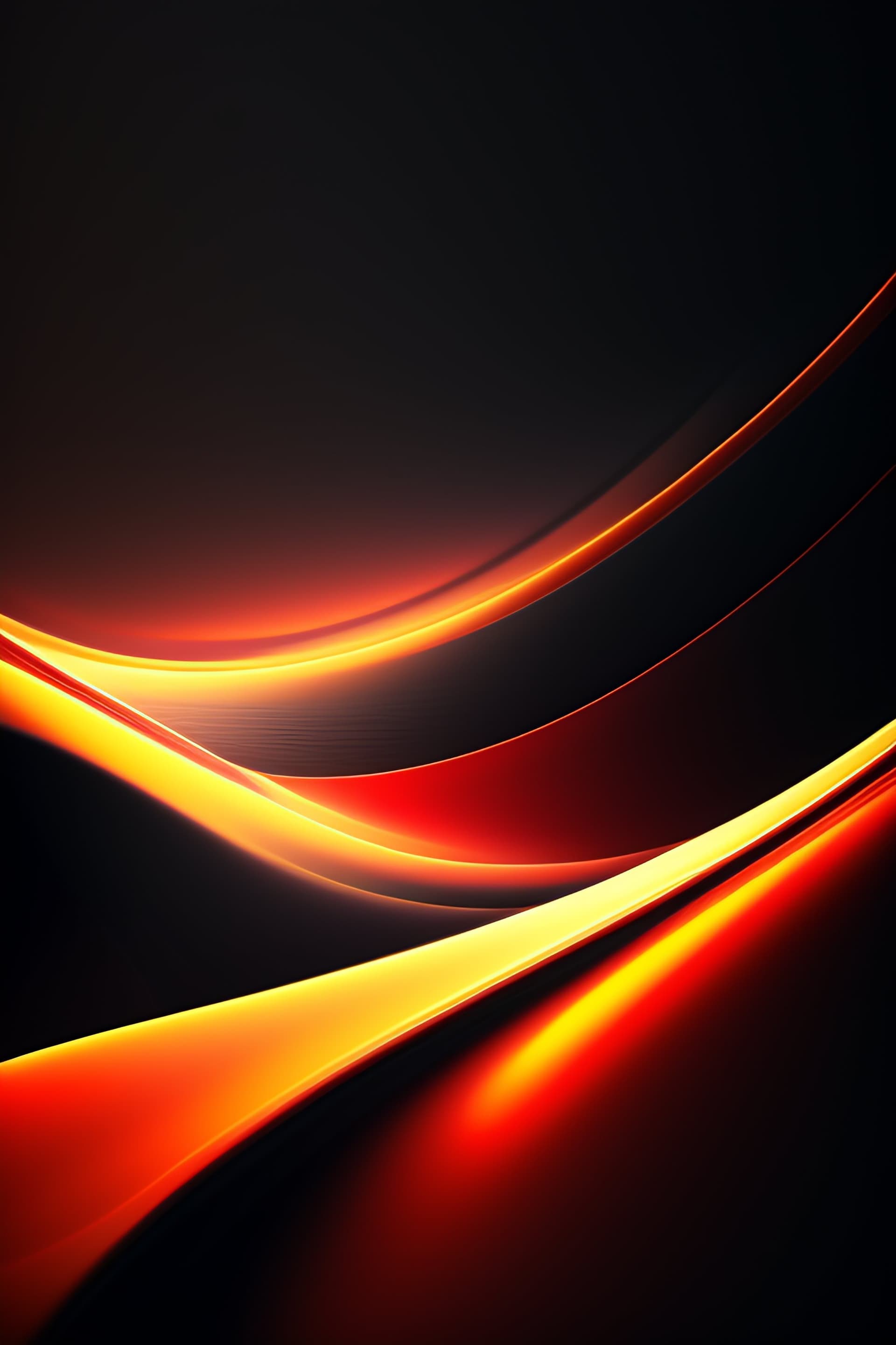 Fiery Abstract Waves - Pro phone wallpaper