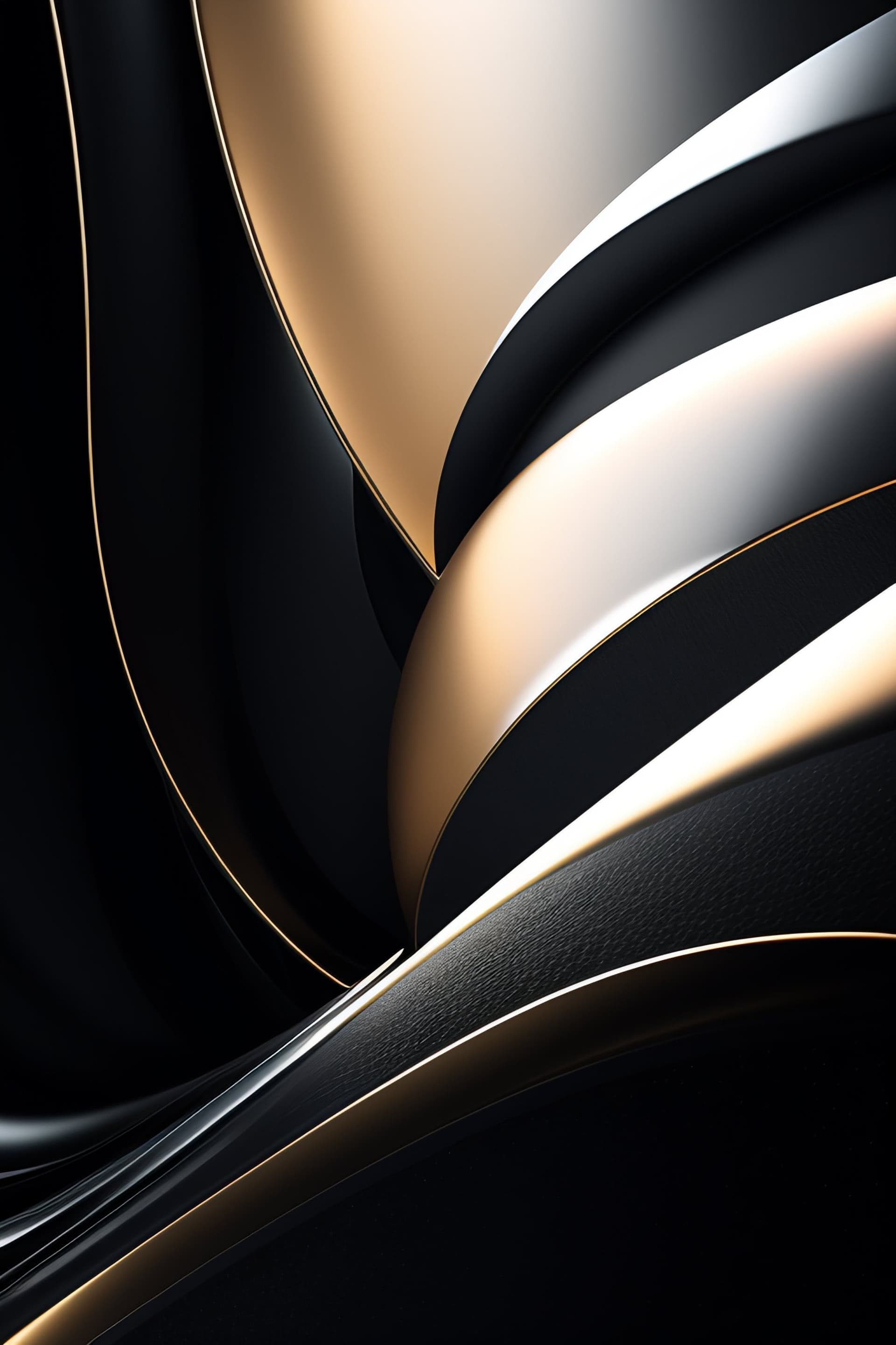 Golden Dark Waves - Pro phone wallpaper