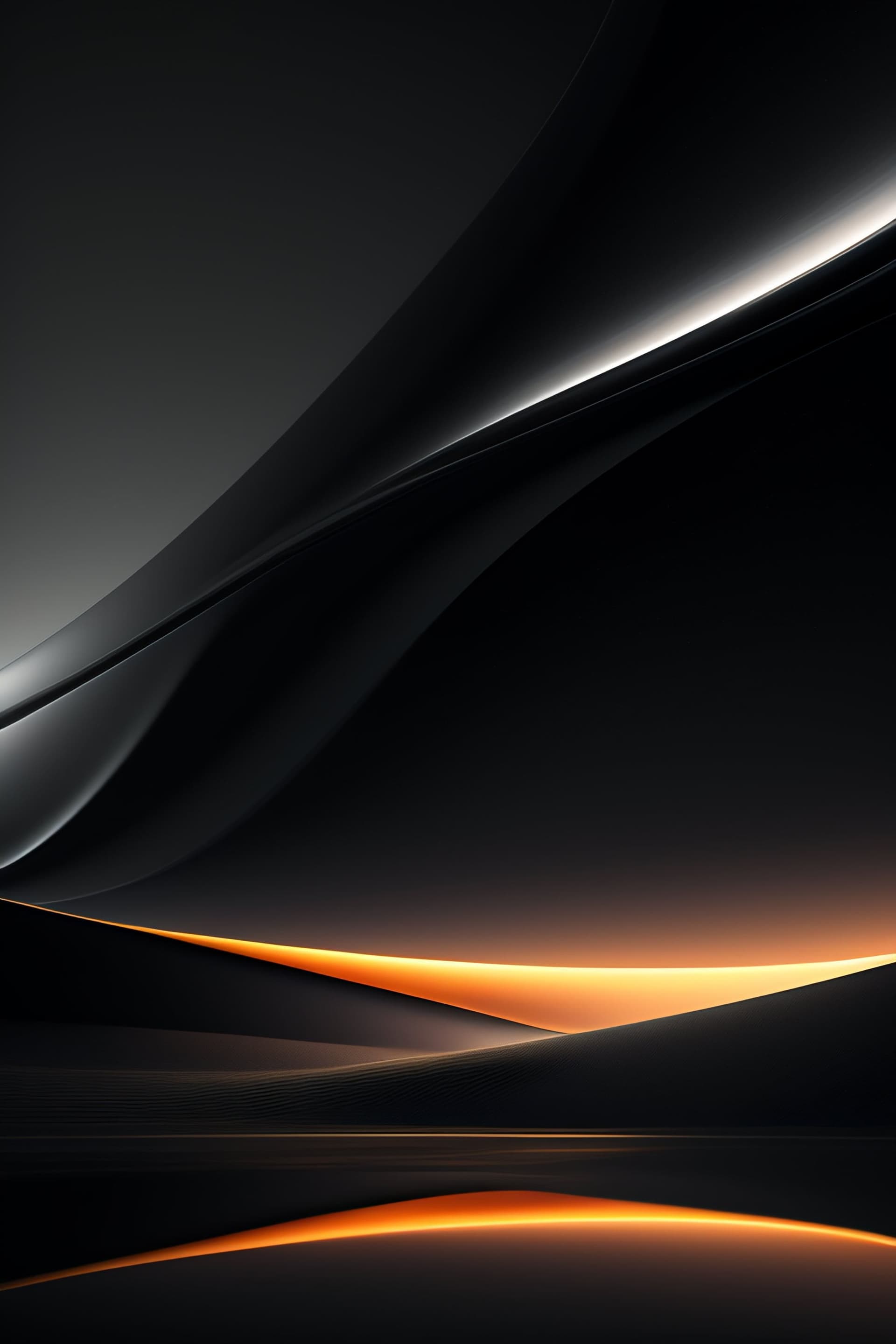 Dark Golden Waves - Pro phone wallpaper