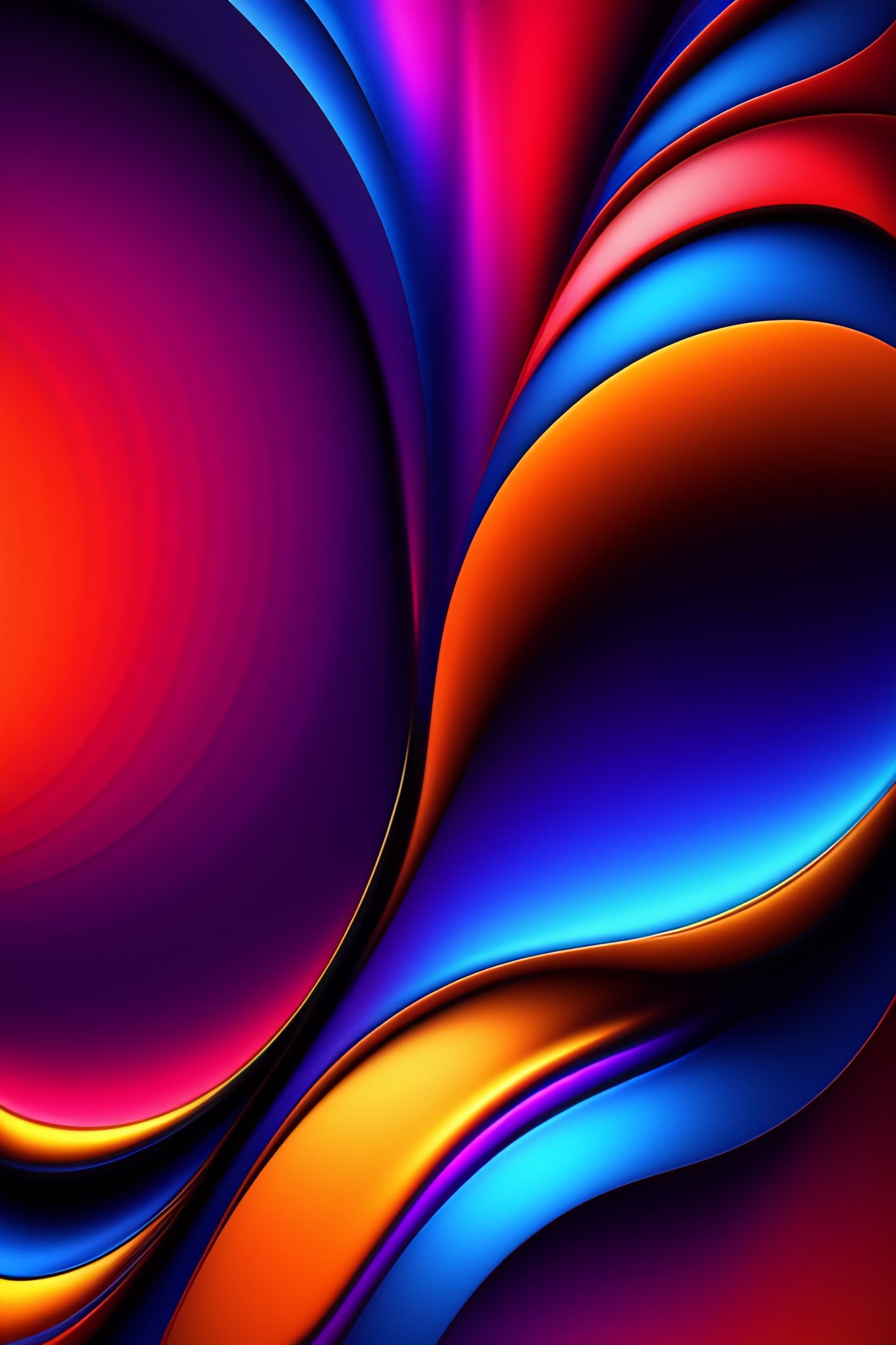 Fluid Color Waves - Pro phone wallpaper