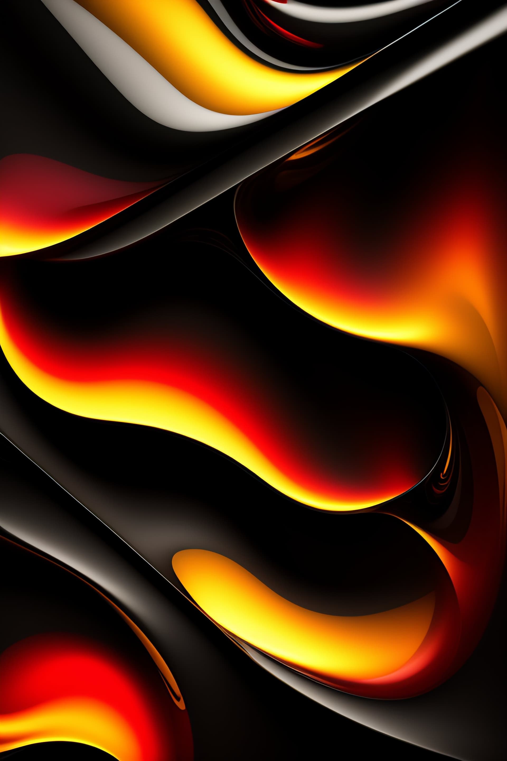 Molten Flowing Shapes - Pro phone wallpaper
