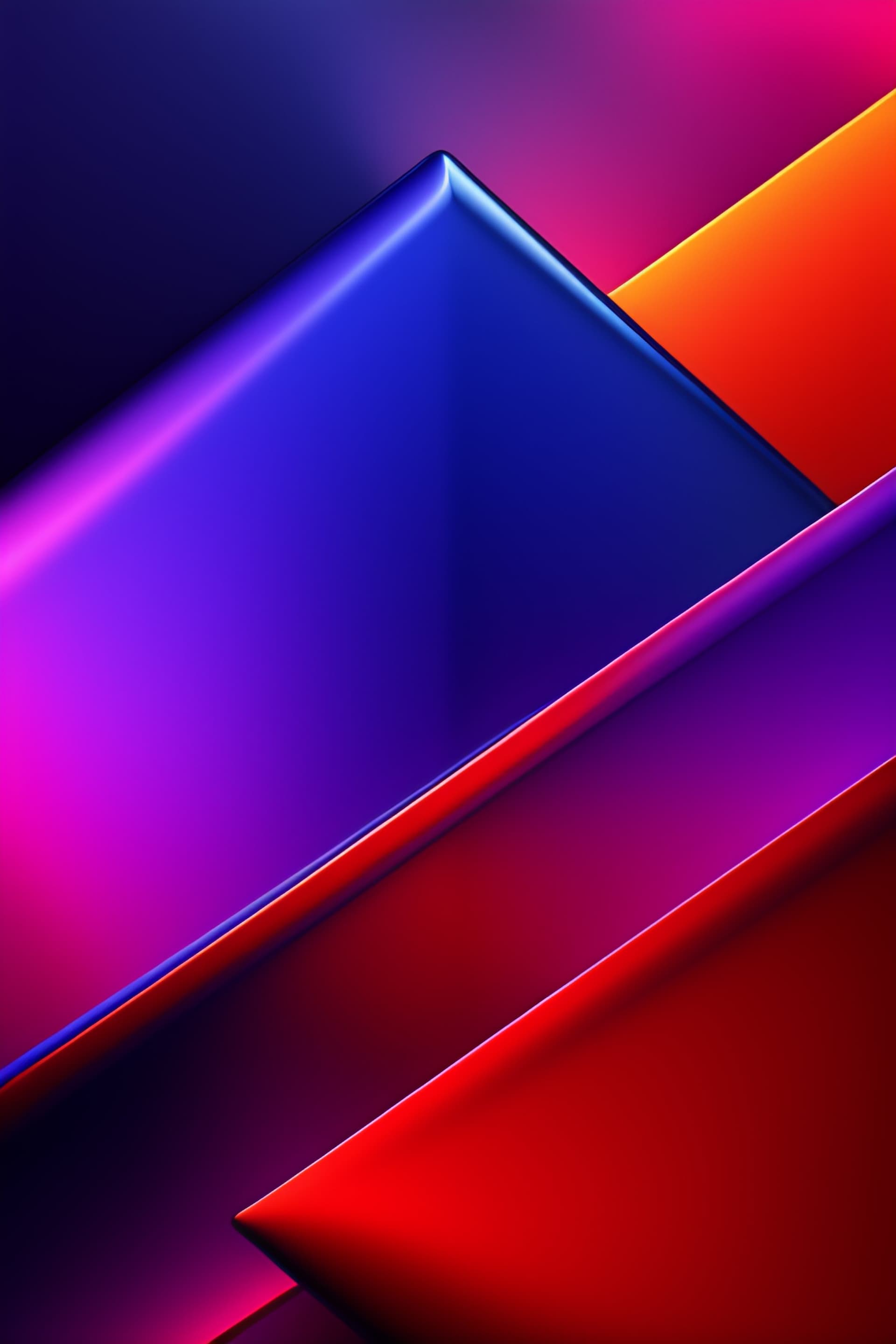 Geometric Color Blocks - Pro phone wallpaper