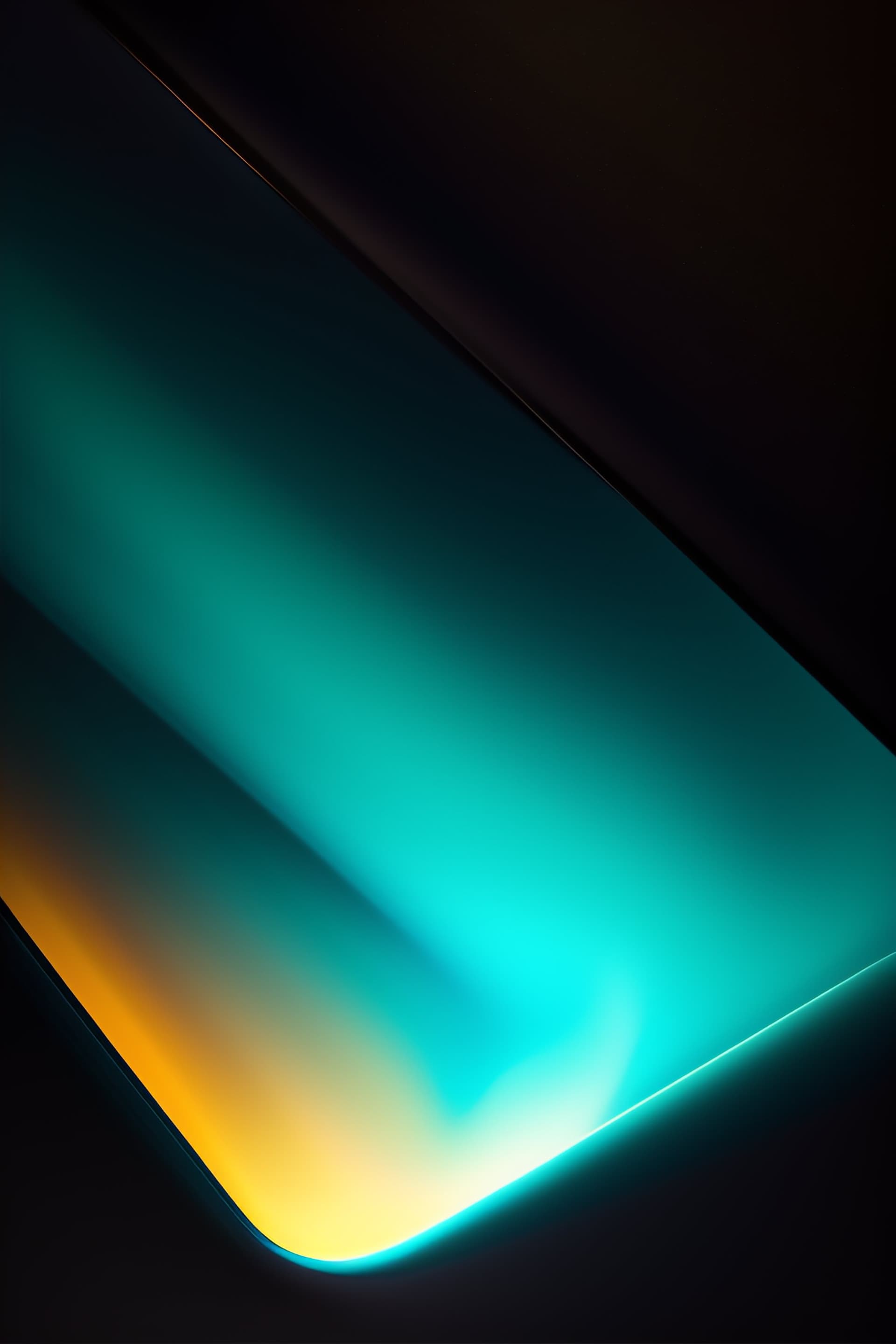 Teal Edge Glow - Pro phone wallpaper