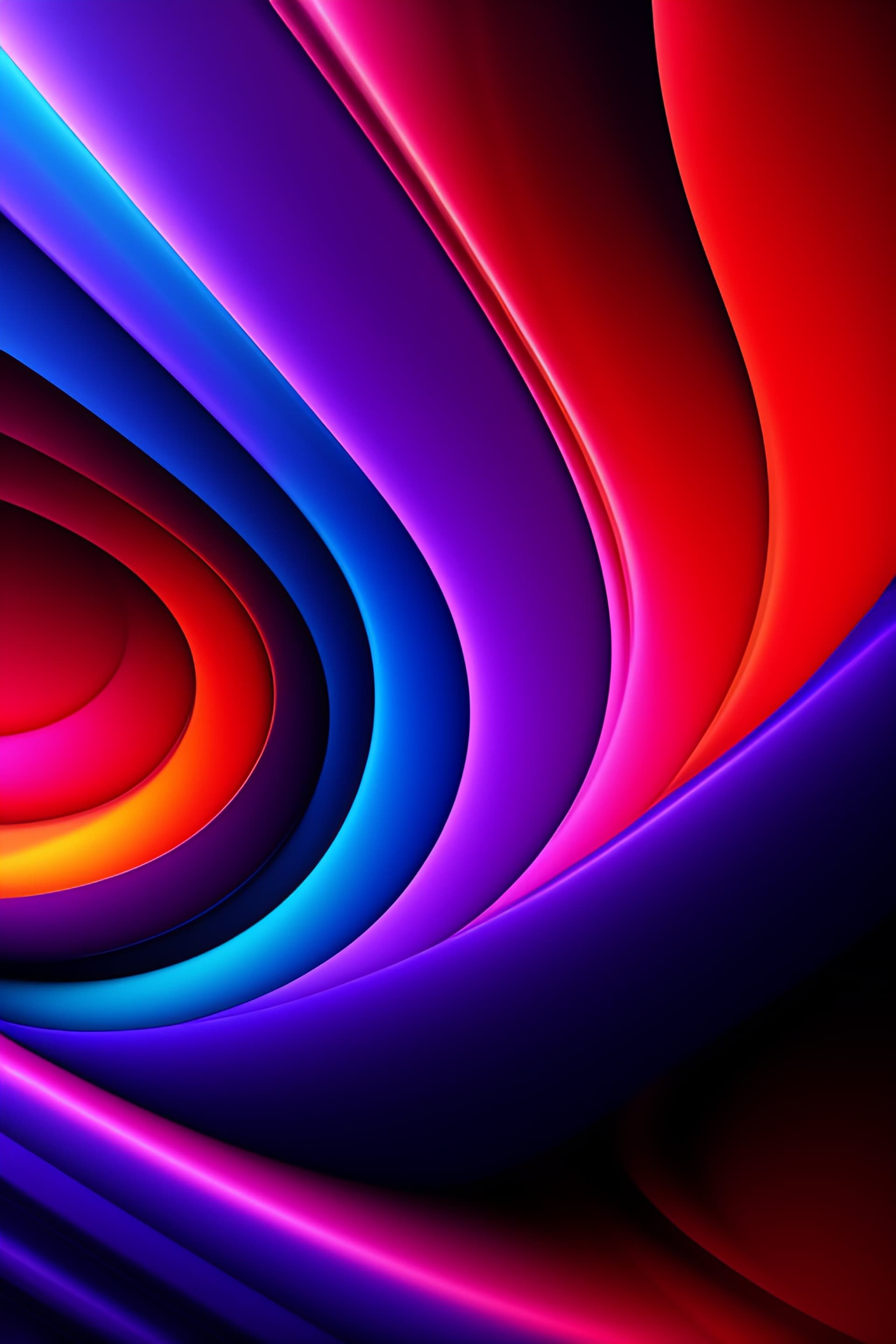 Vivid Color Waves - Pro phone wallpaper