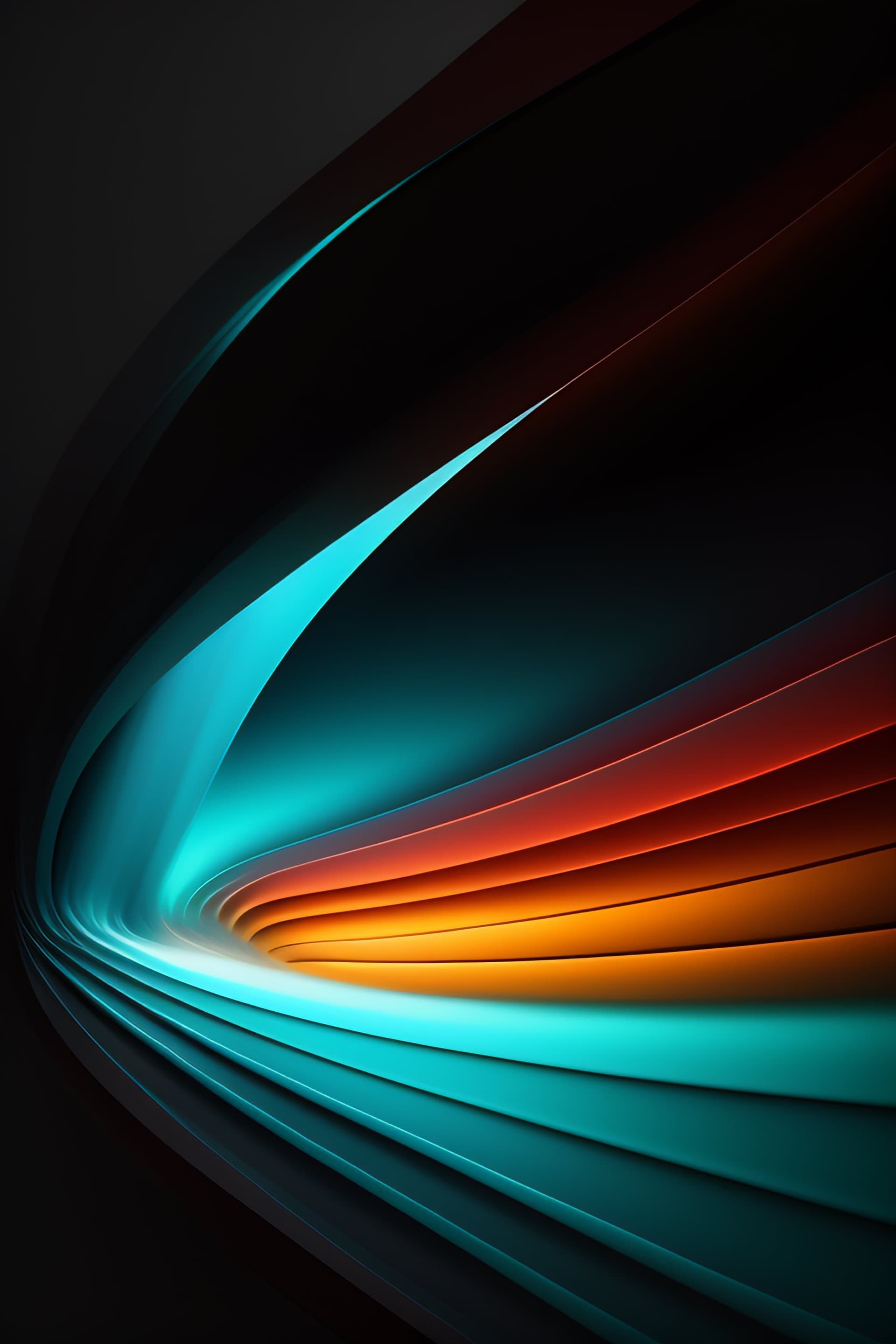 Teal Light Tunnel - Pro phone wallpaper