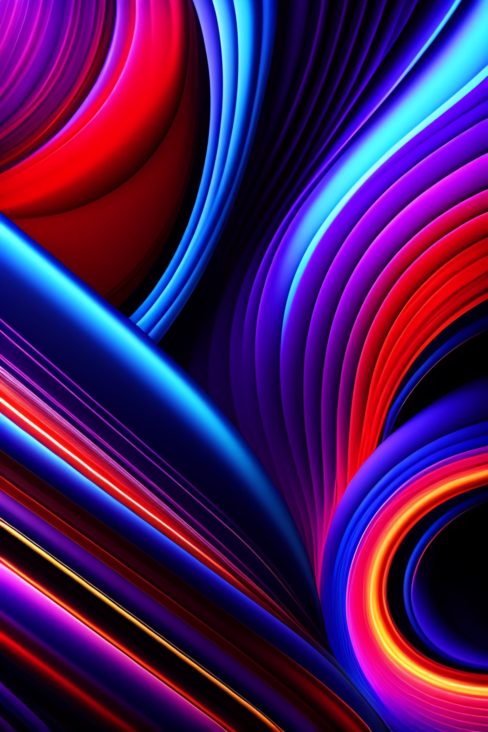 Vibrant Curve Chaos - Pro phone wallpaper