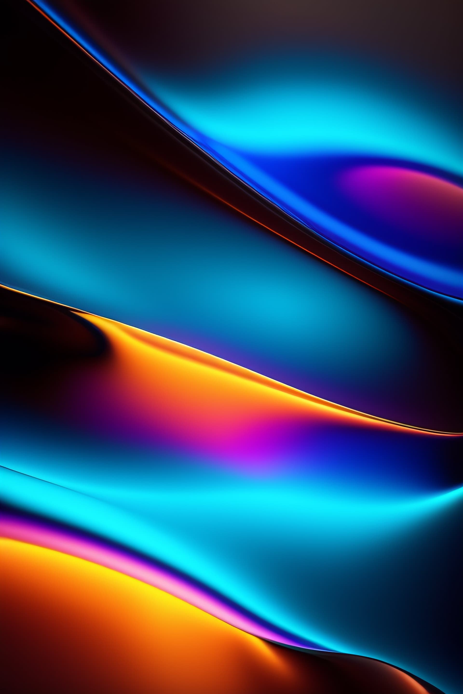 Iridescent Fluid Design - Pro phone wallpaper