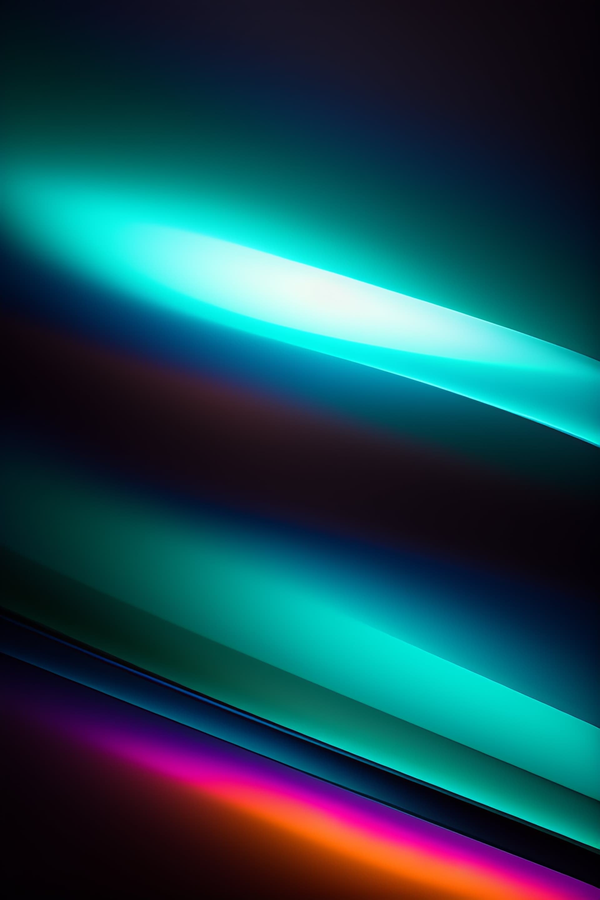 Luminous Teal Streaks - Pro phone wallpaper