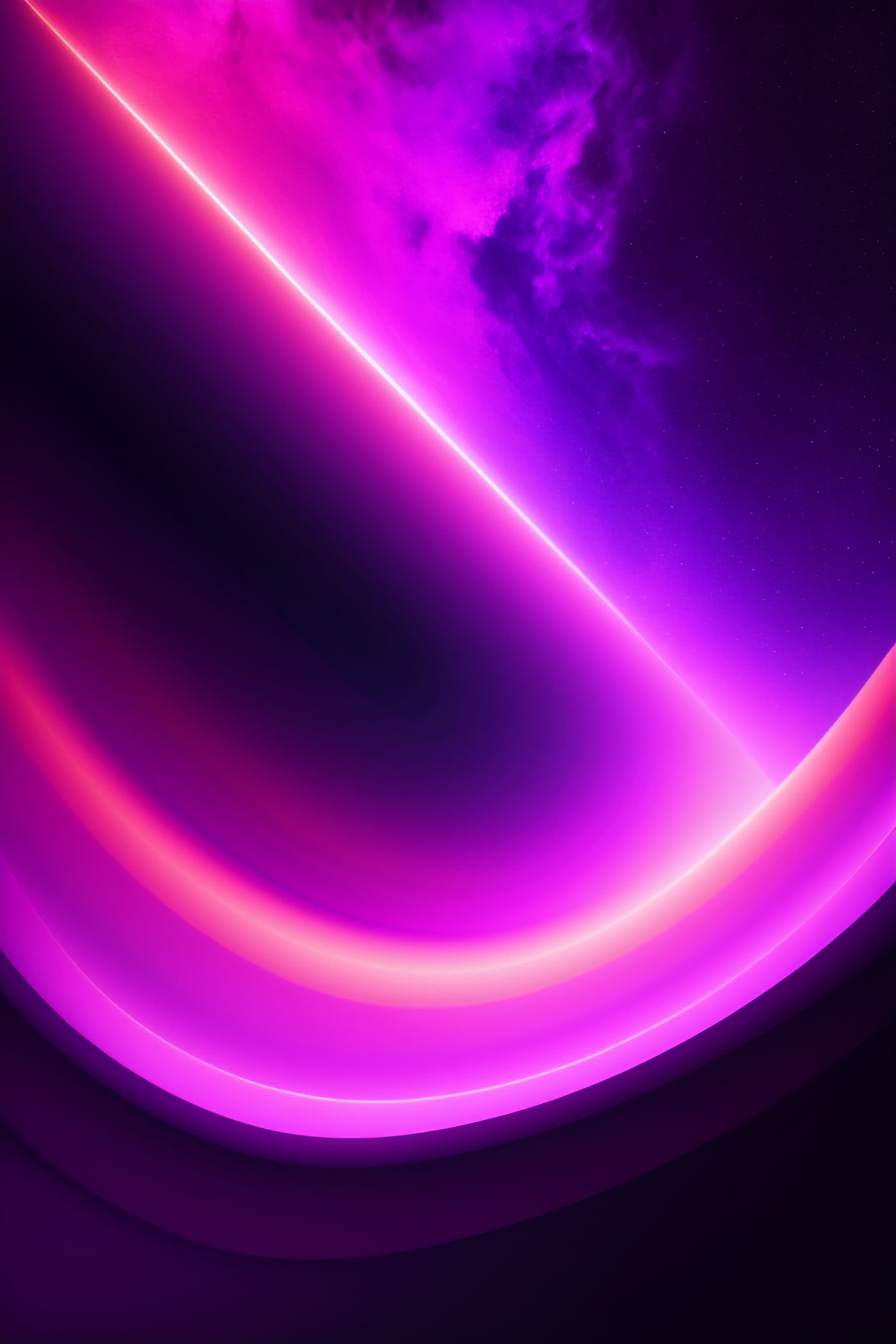 Neon Purple Arc - Pro phone wallpaper