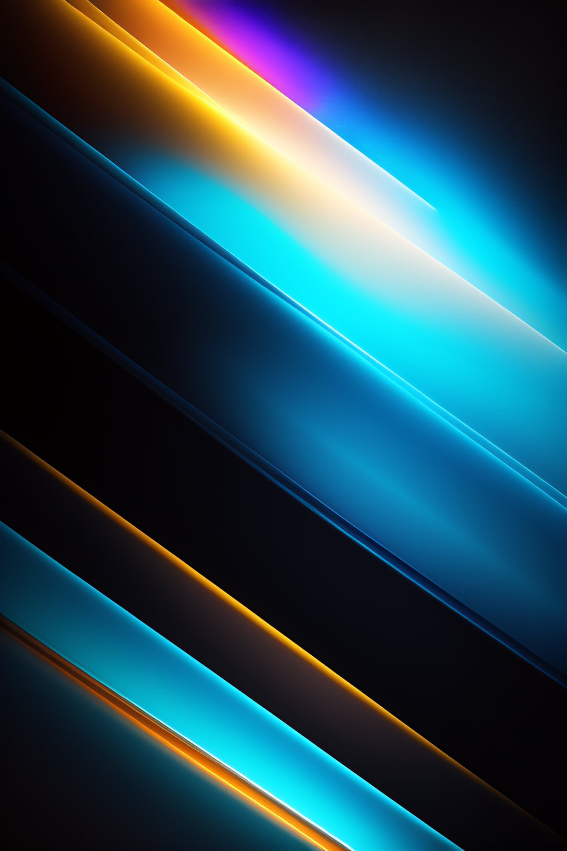 Cyan Gradient Stripes - Pro phone wallpaper