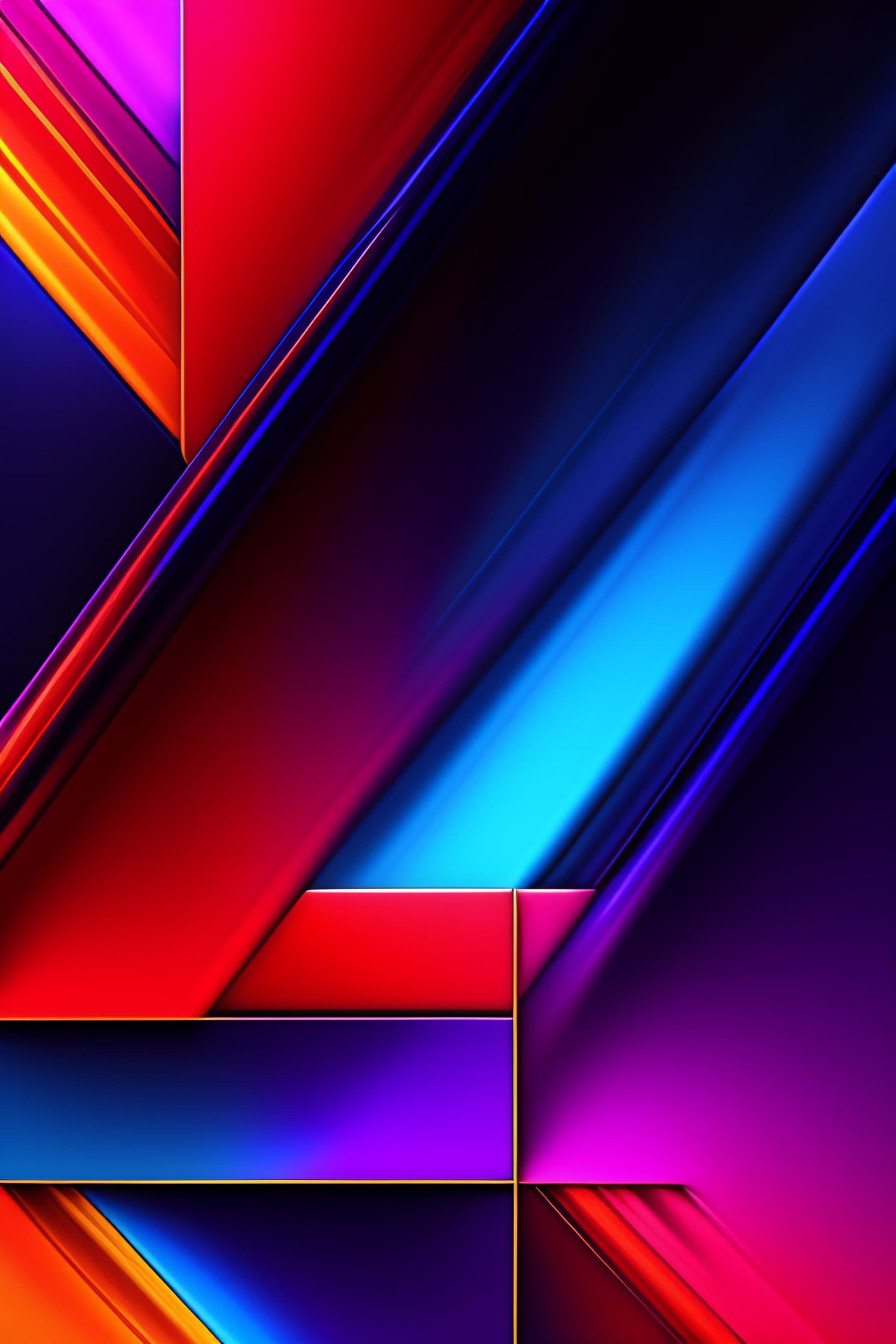 Prismatic Geometric Layers - Pro phone wallpaper