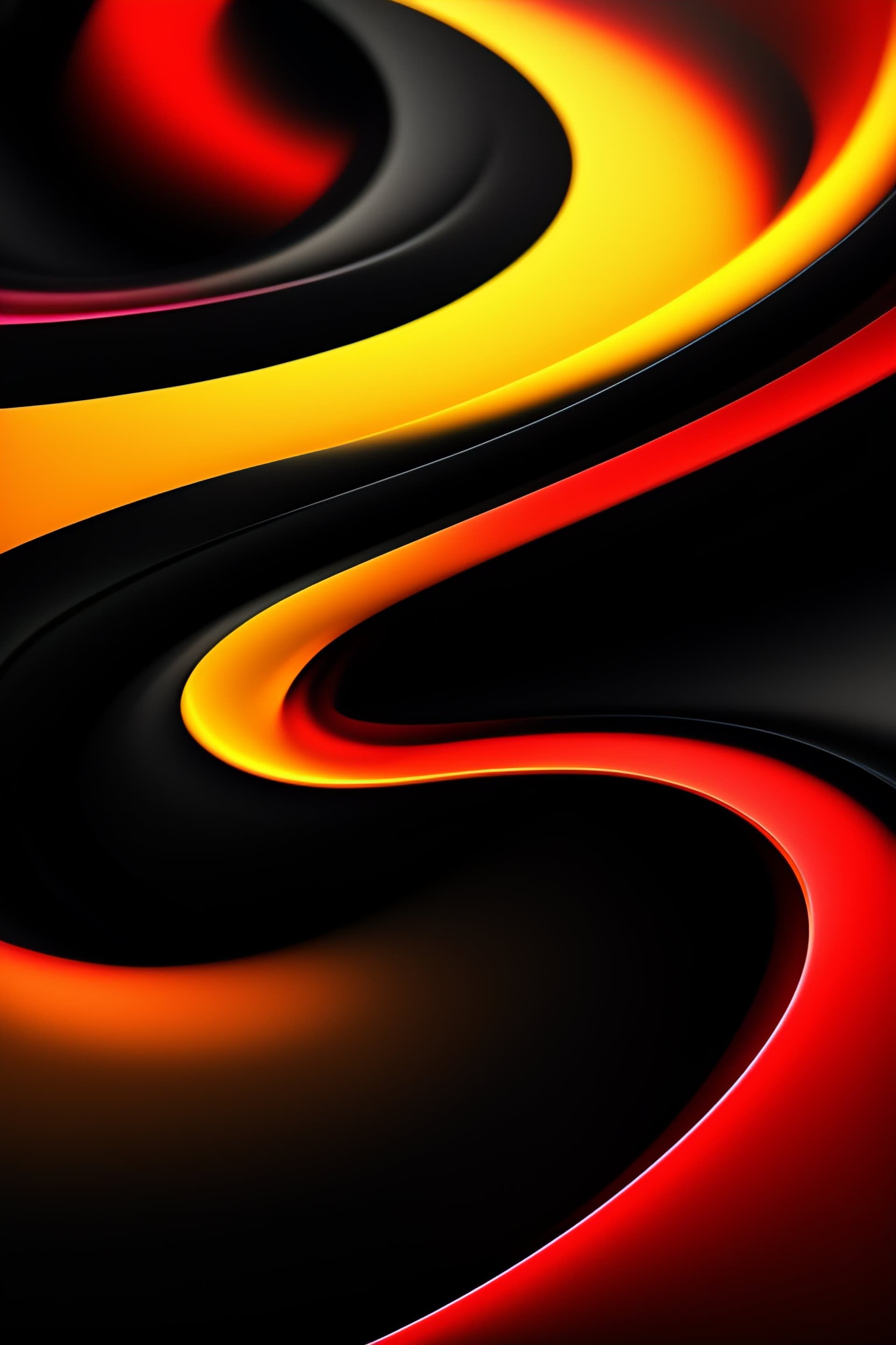 Fiery Flowing Curves - Pro phone wallpaper