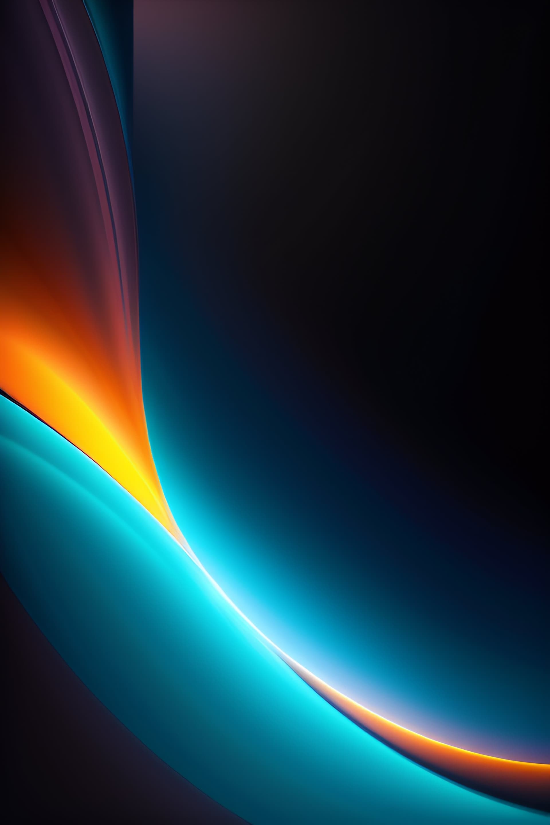 Teal Orange Swirl - Pro phone wallpaper