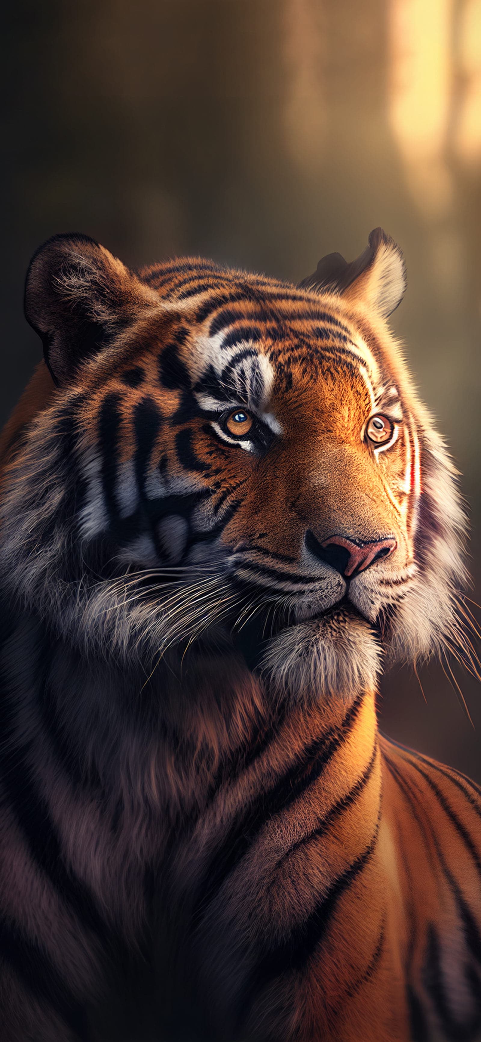 Tiger Portrait Gaze - Pro phone wallpaper