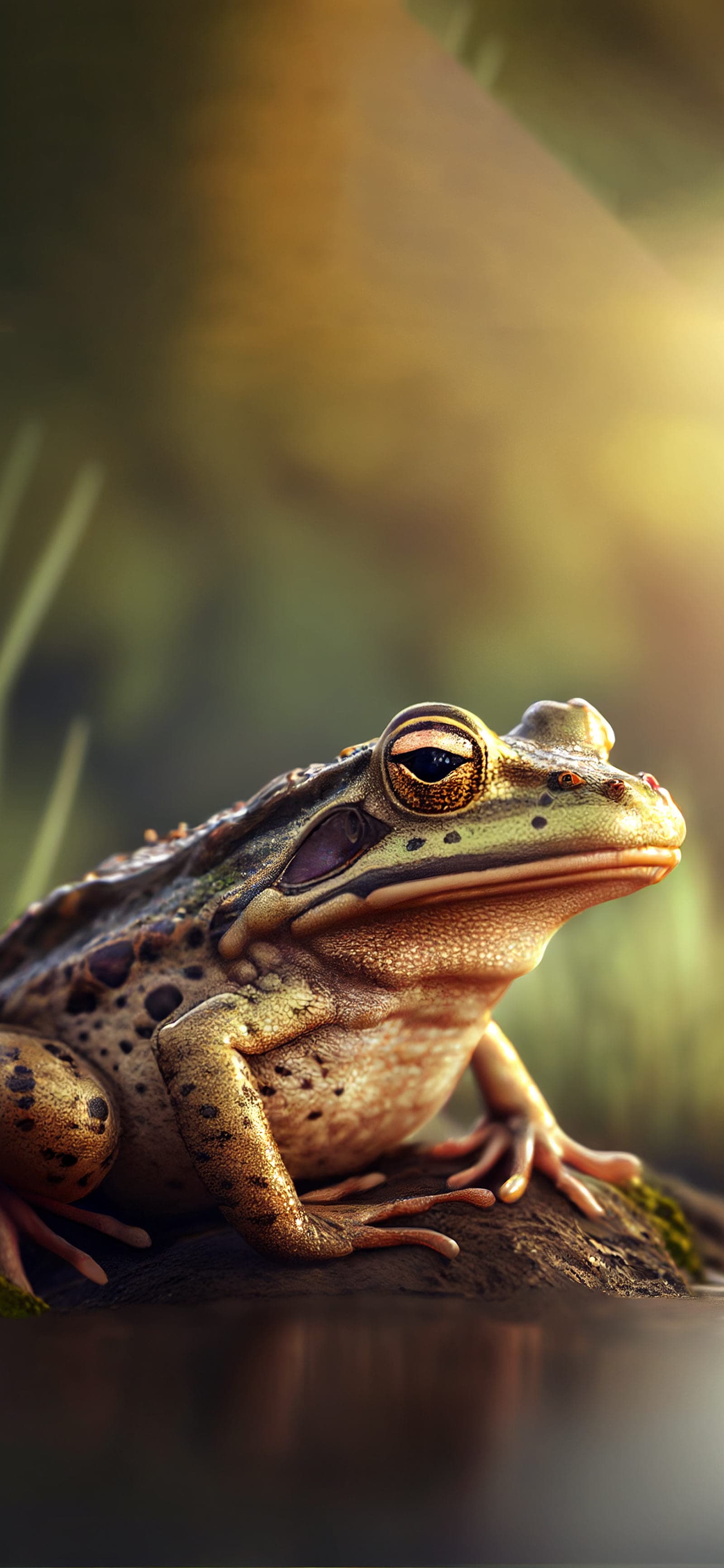 Frog on Log - Pro phone wallpaper