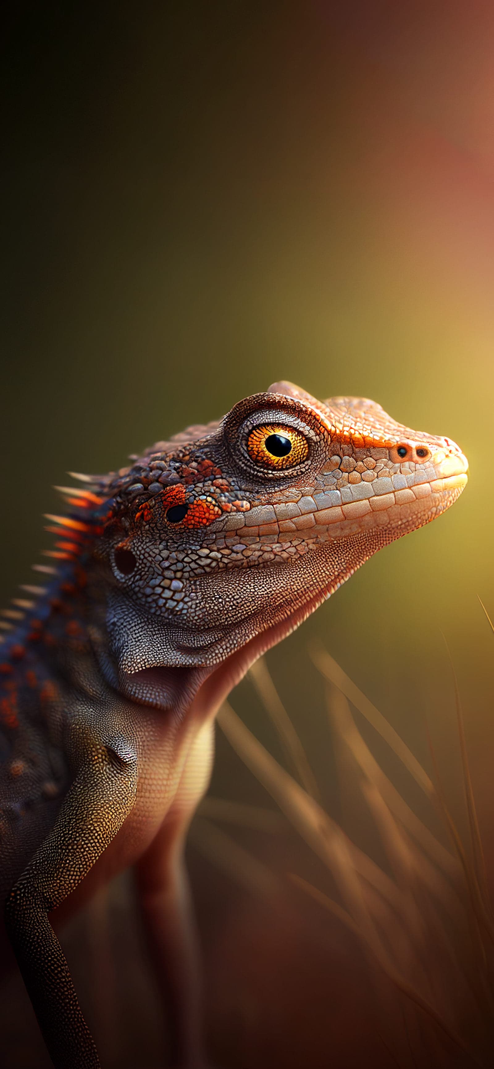 Lizard Profile Sunlight - Pro phone wallpaper