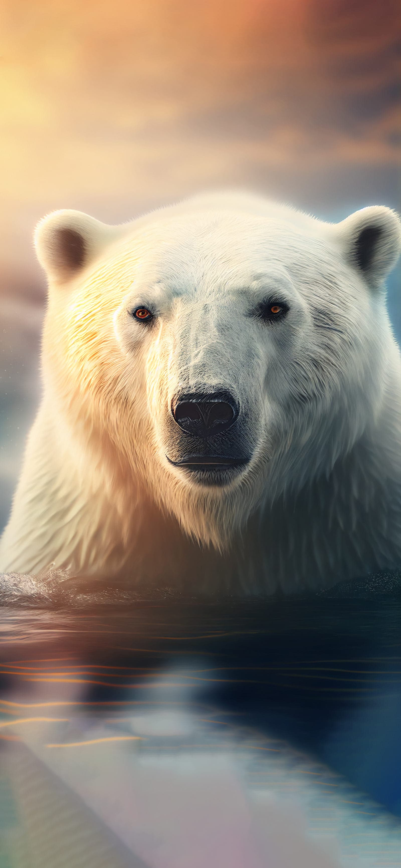 Polar Bear Portrait - Pro phone wallpaper