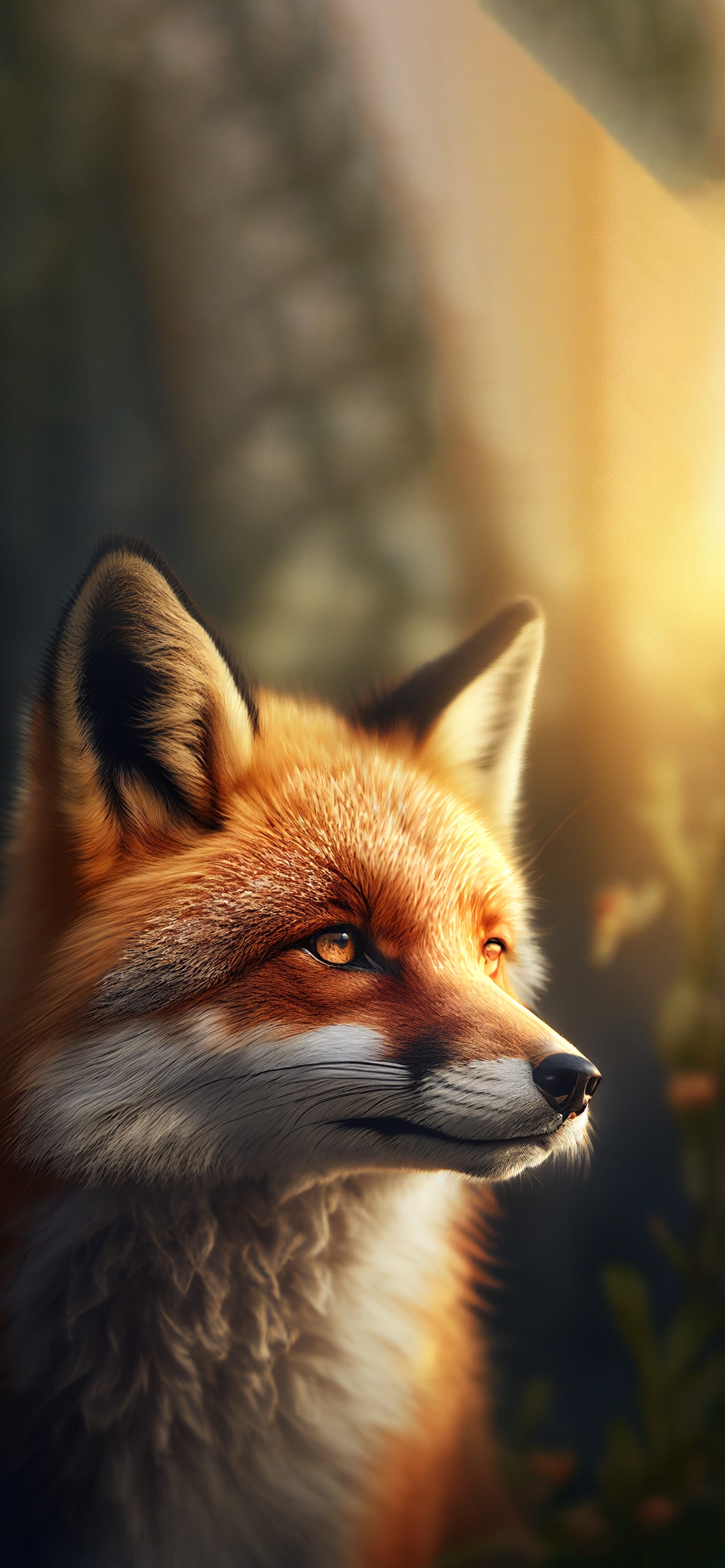 Fox Glimmering Stare - Pro phone wallpaper