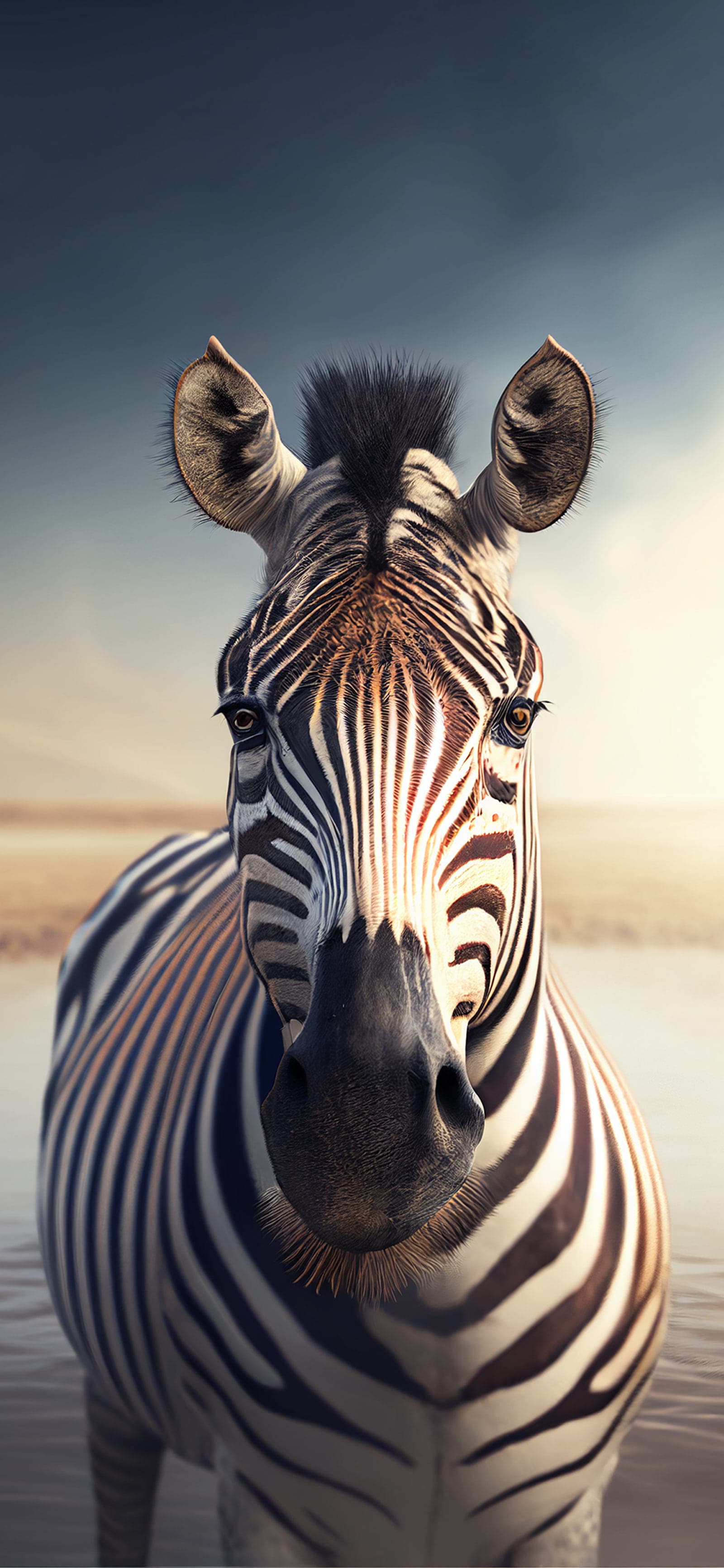 Zebra Striking Portrait - Pro phone wallpaper