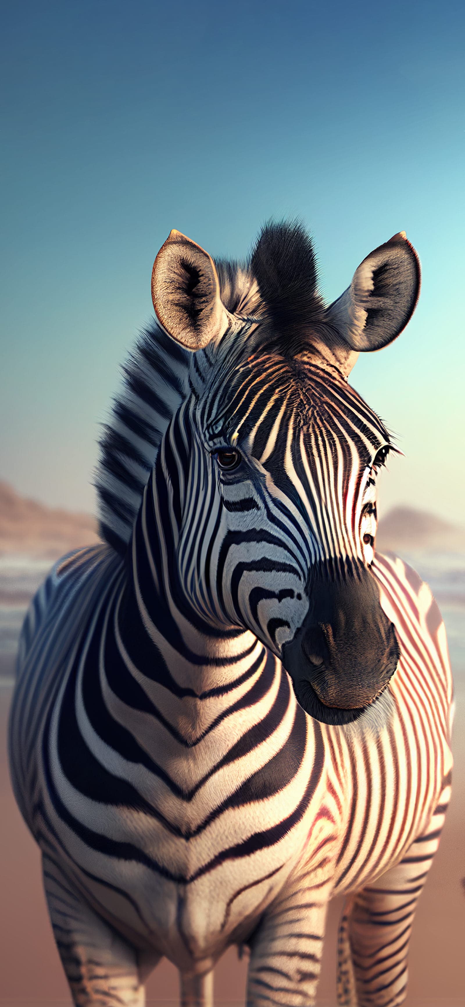 Zebra Beach Portrait - Pro phone wallpaper