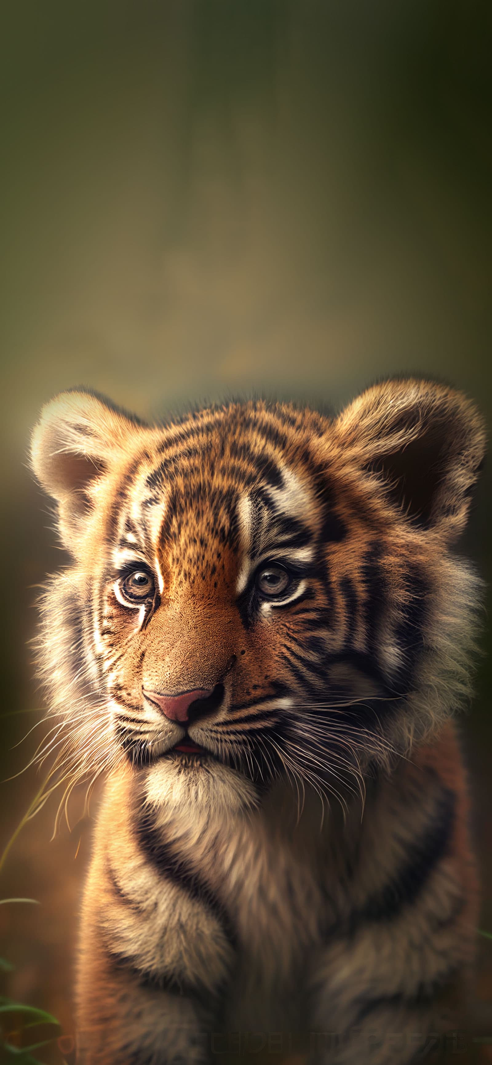 Tiger Cub Gaze - Pro phone wallpaper