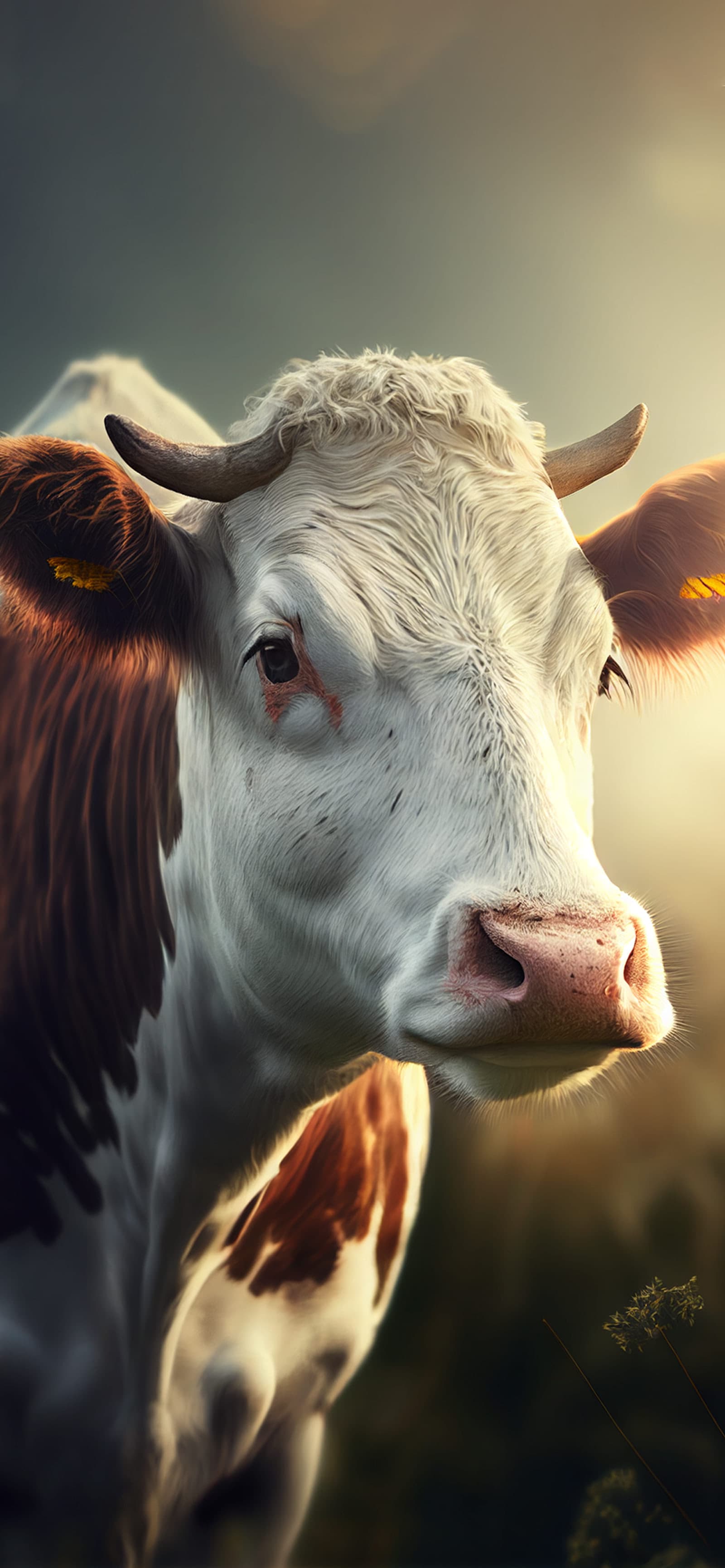 Cow Portrait - Pro phone wallpaper