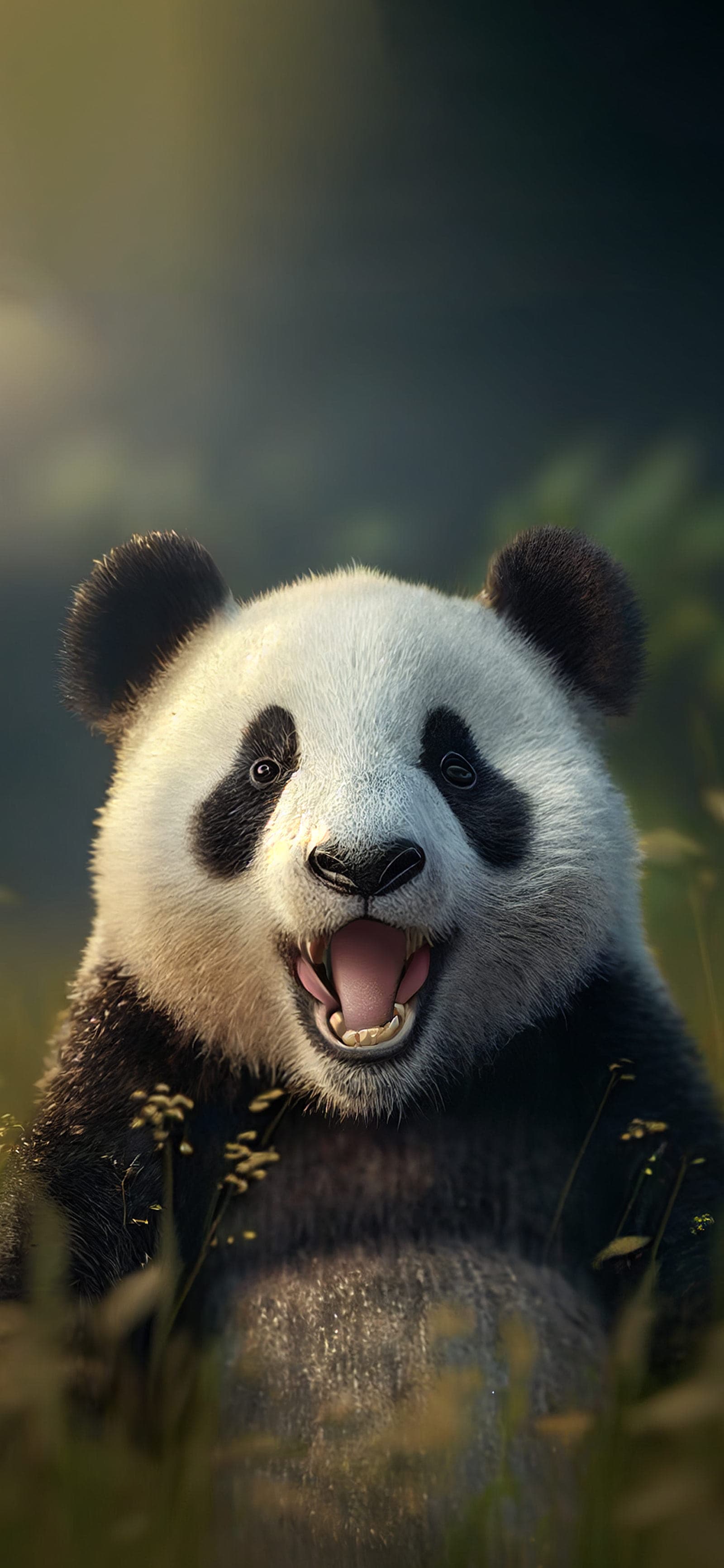 Happy Panda Smile - Pro phone wallpaper