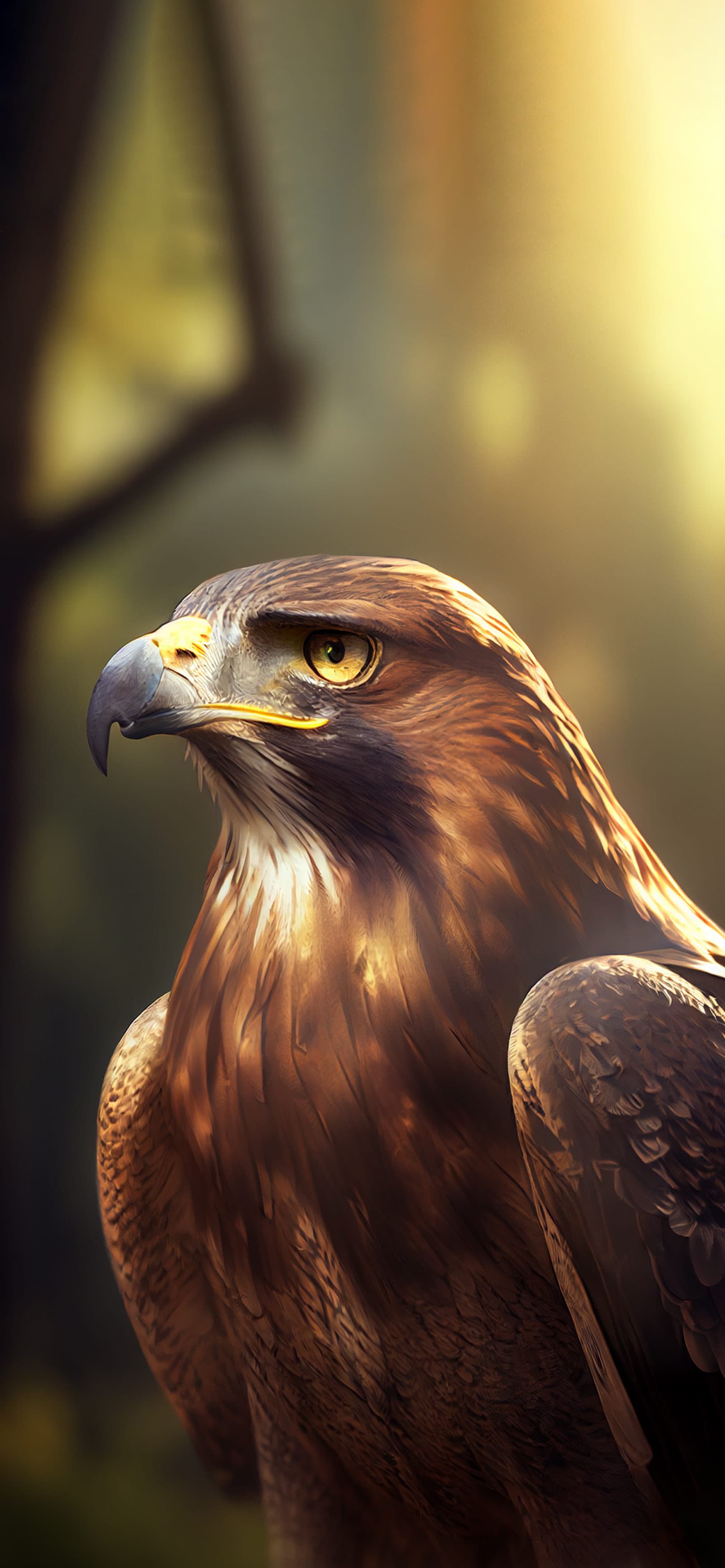 Golden Eagle Profile - Pro phone wallpaper