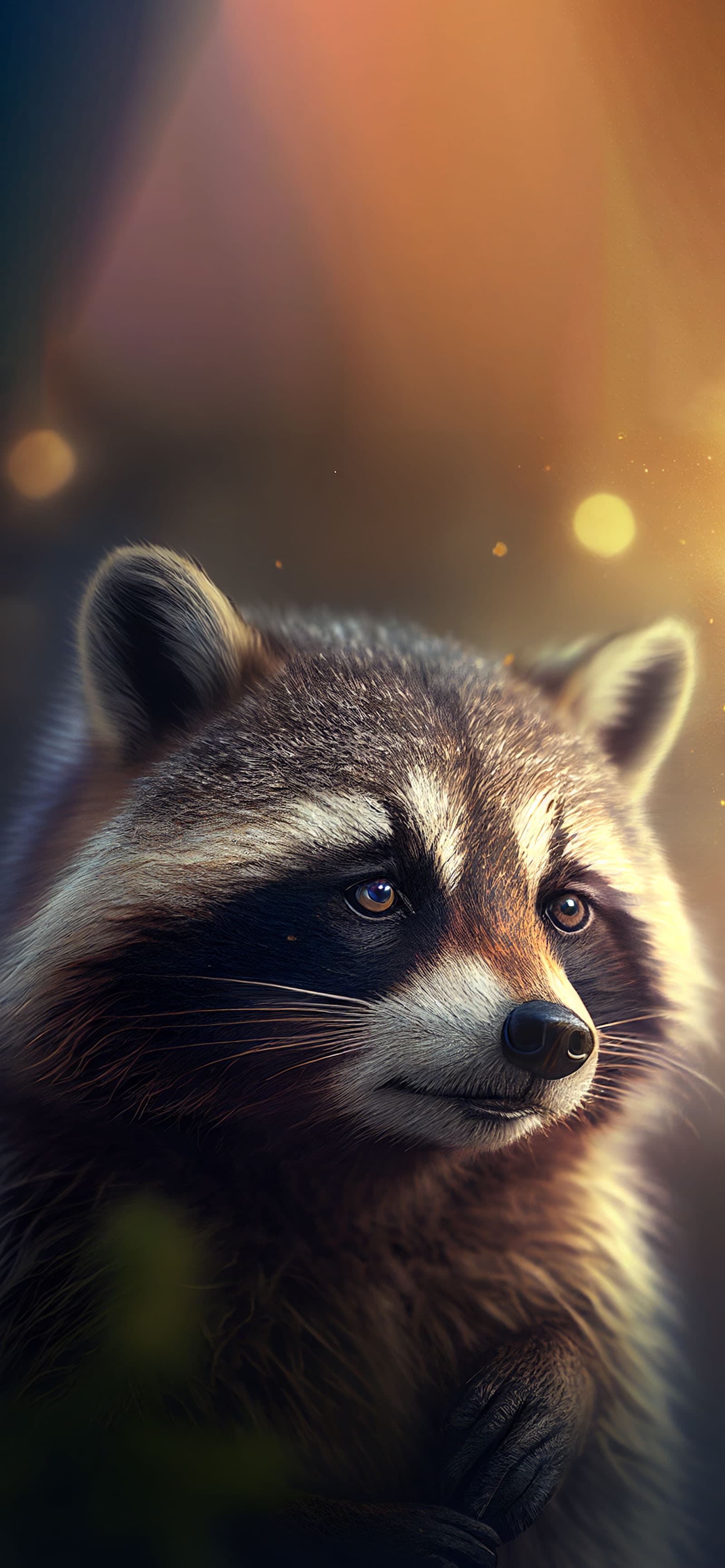 Raccoon Soft Gaze - Pro phone wallpaper