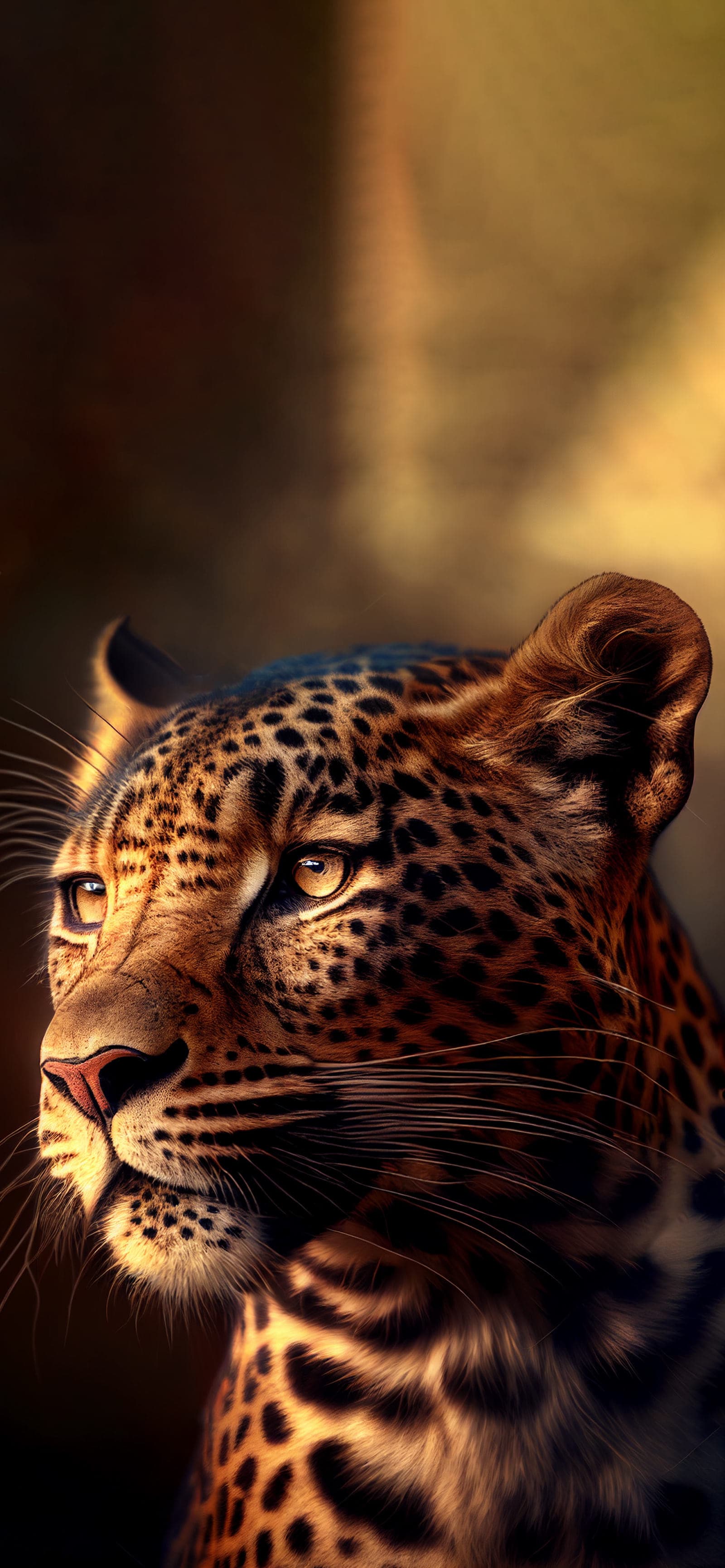 Leopard Gaze Portrait - Pro phone wallpaper