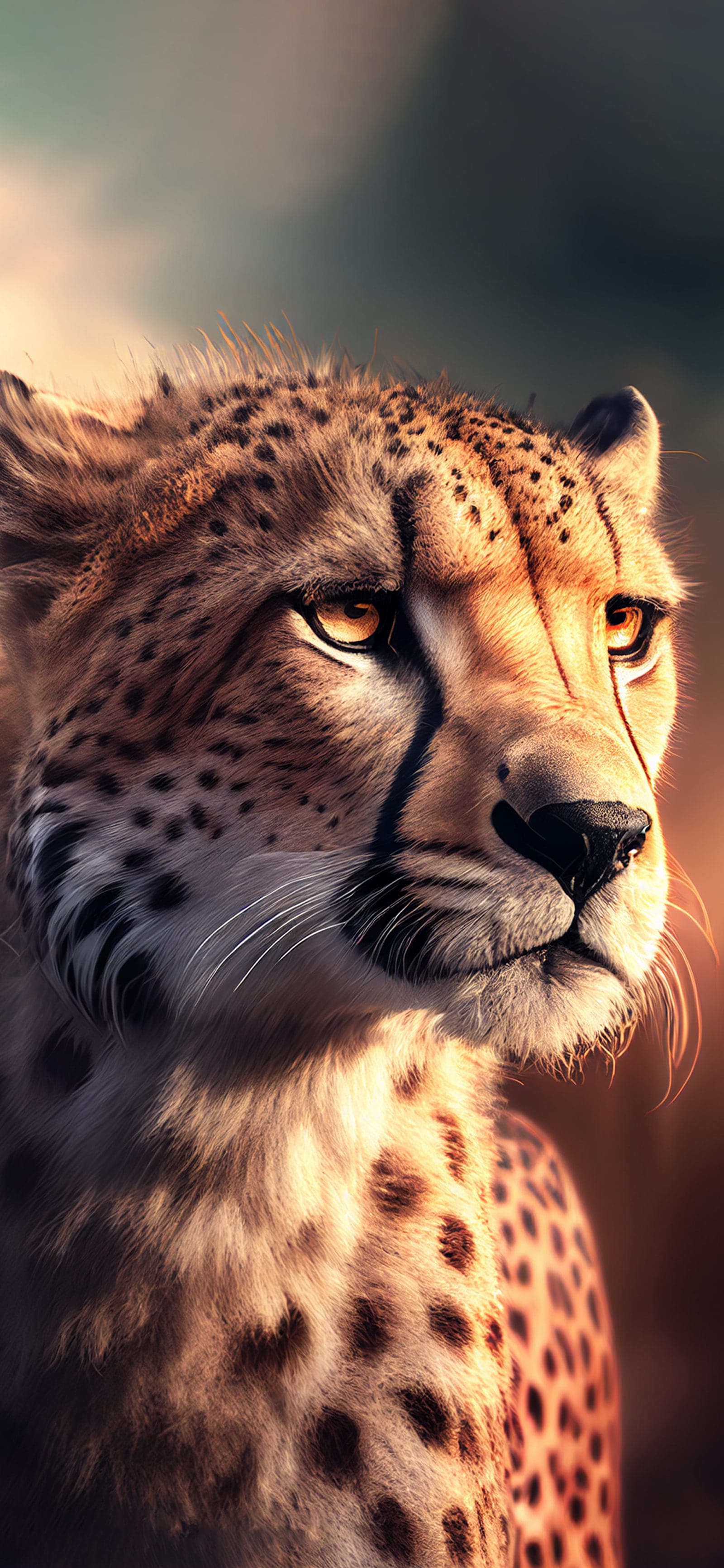 Cheetah Portrait Gaze - Pro phone wallpaper