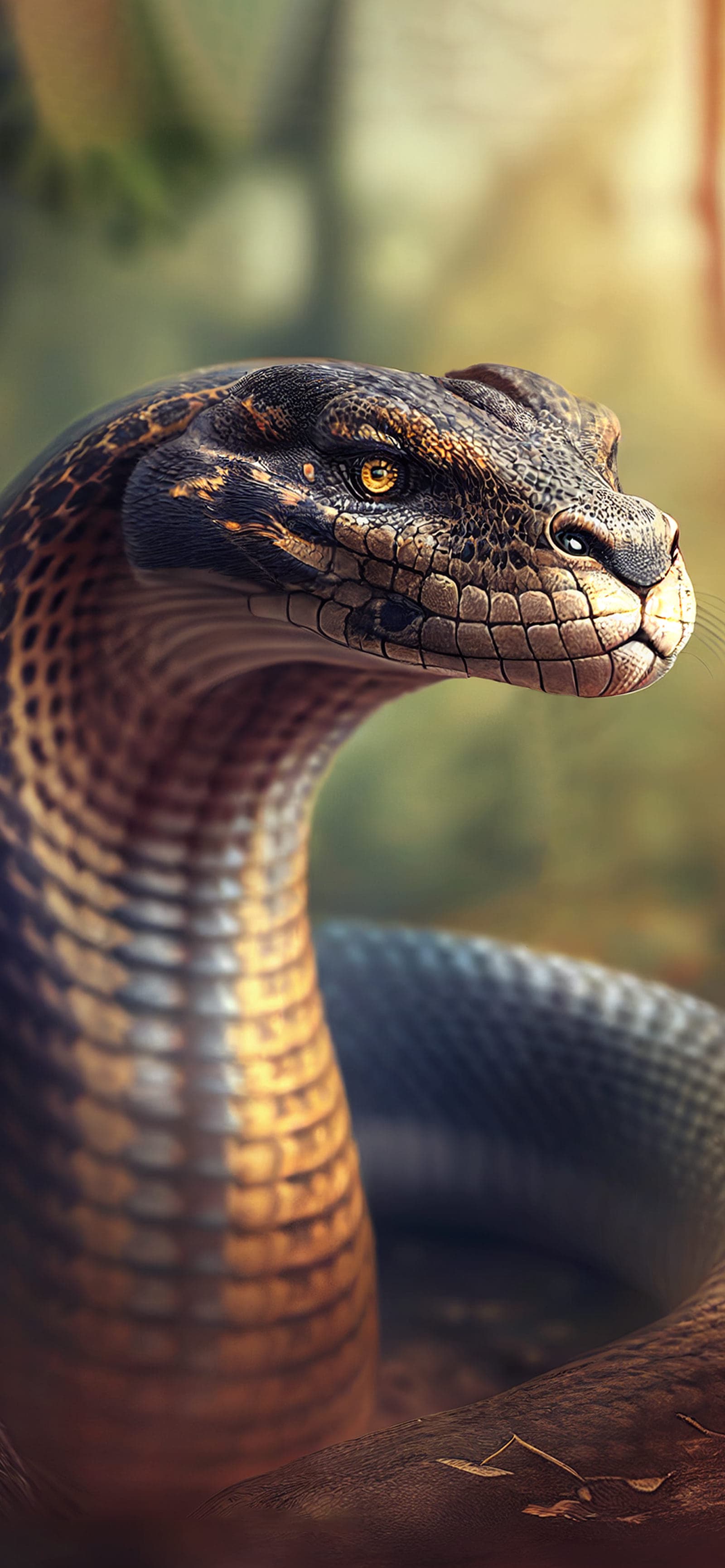 Serpentine Reptile Gaze - Pro phone wallpaper