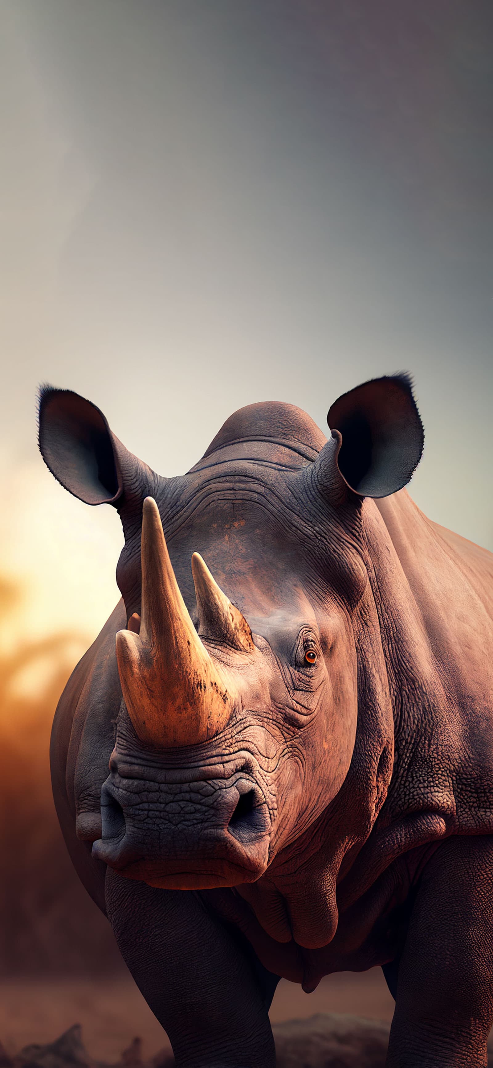 Rhino Close-Up - Pro phone wallpaper