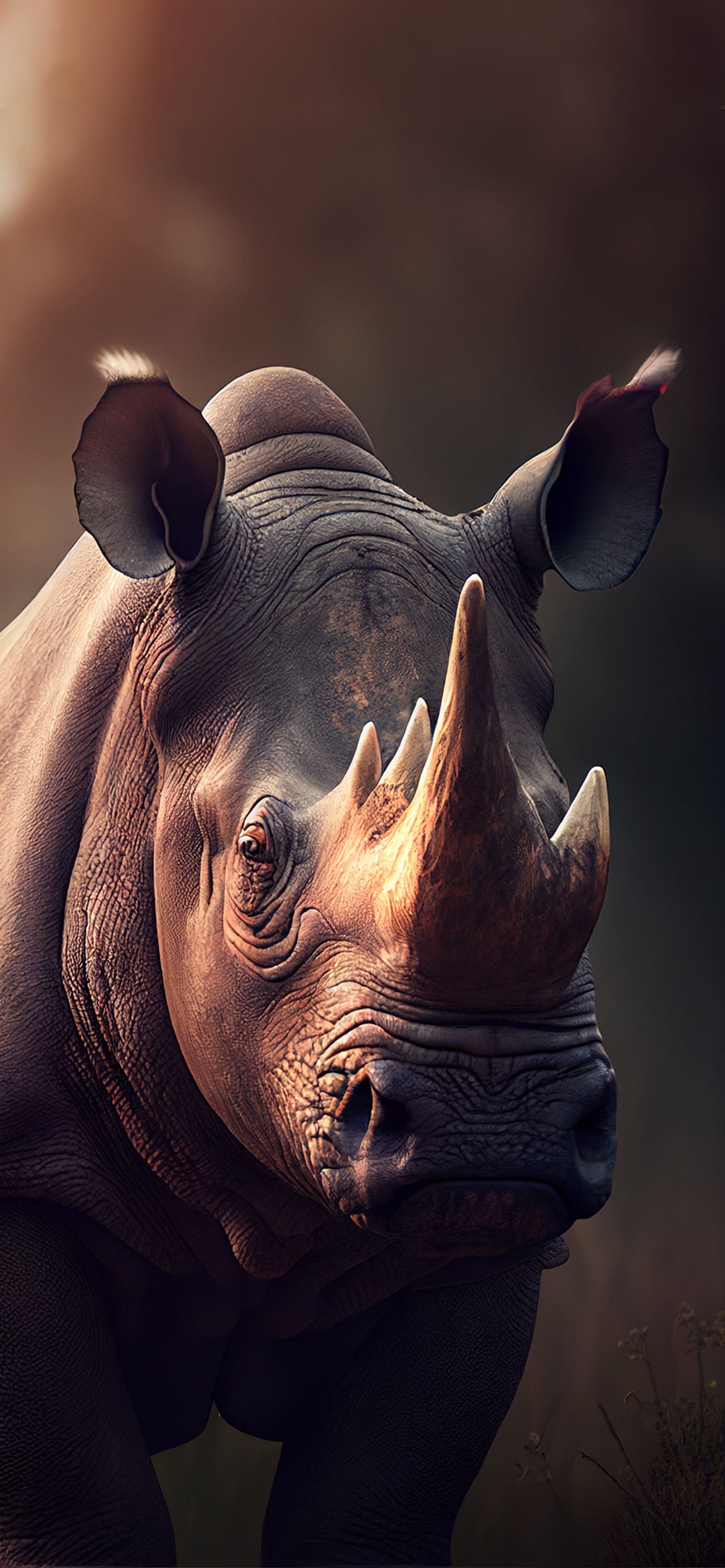 Rhino Close-Up - Pro phone wallpaper