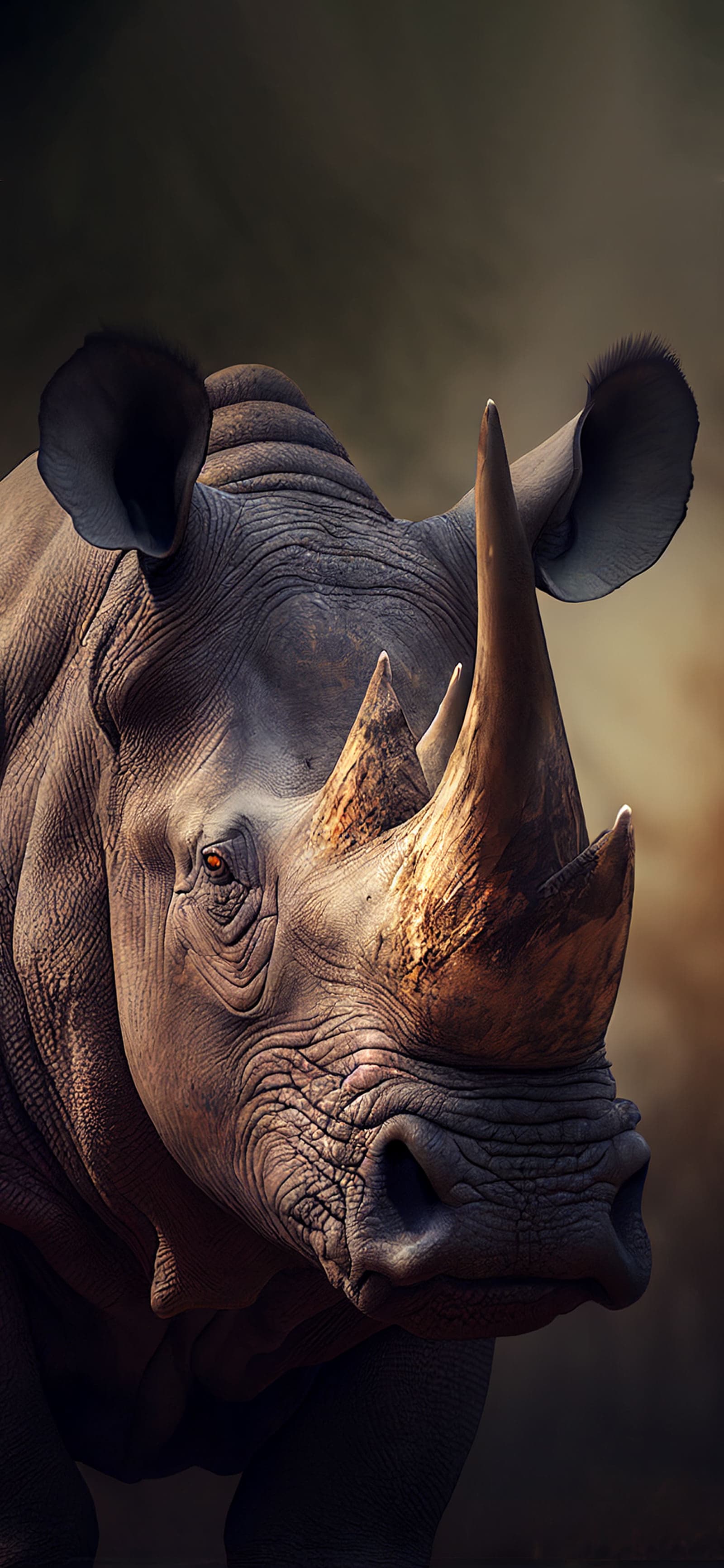 Rhino Close Up - Pro phone wallpaper