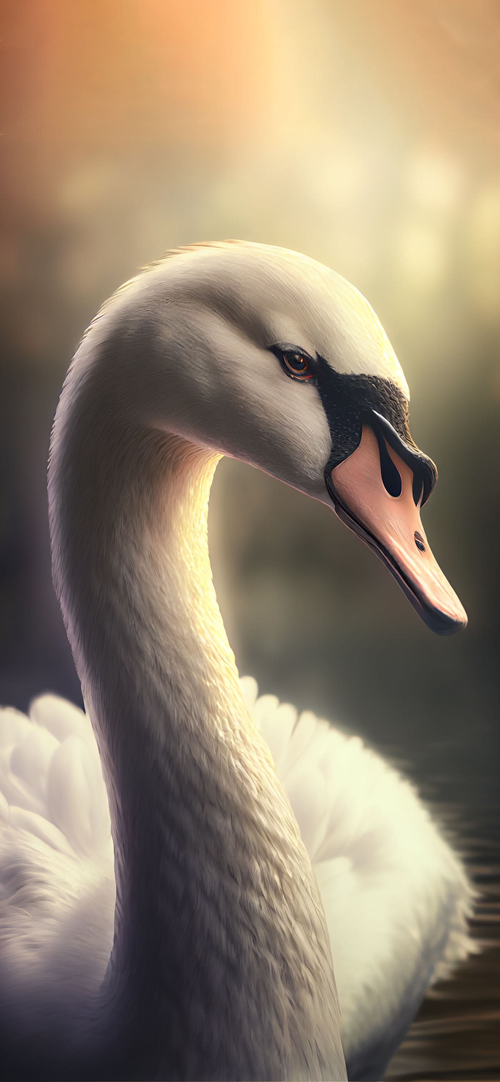 Elegant White Swan - Pro phone wallpaper